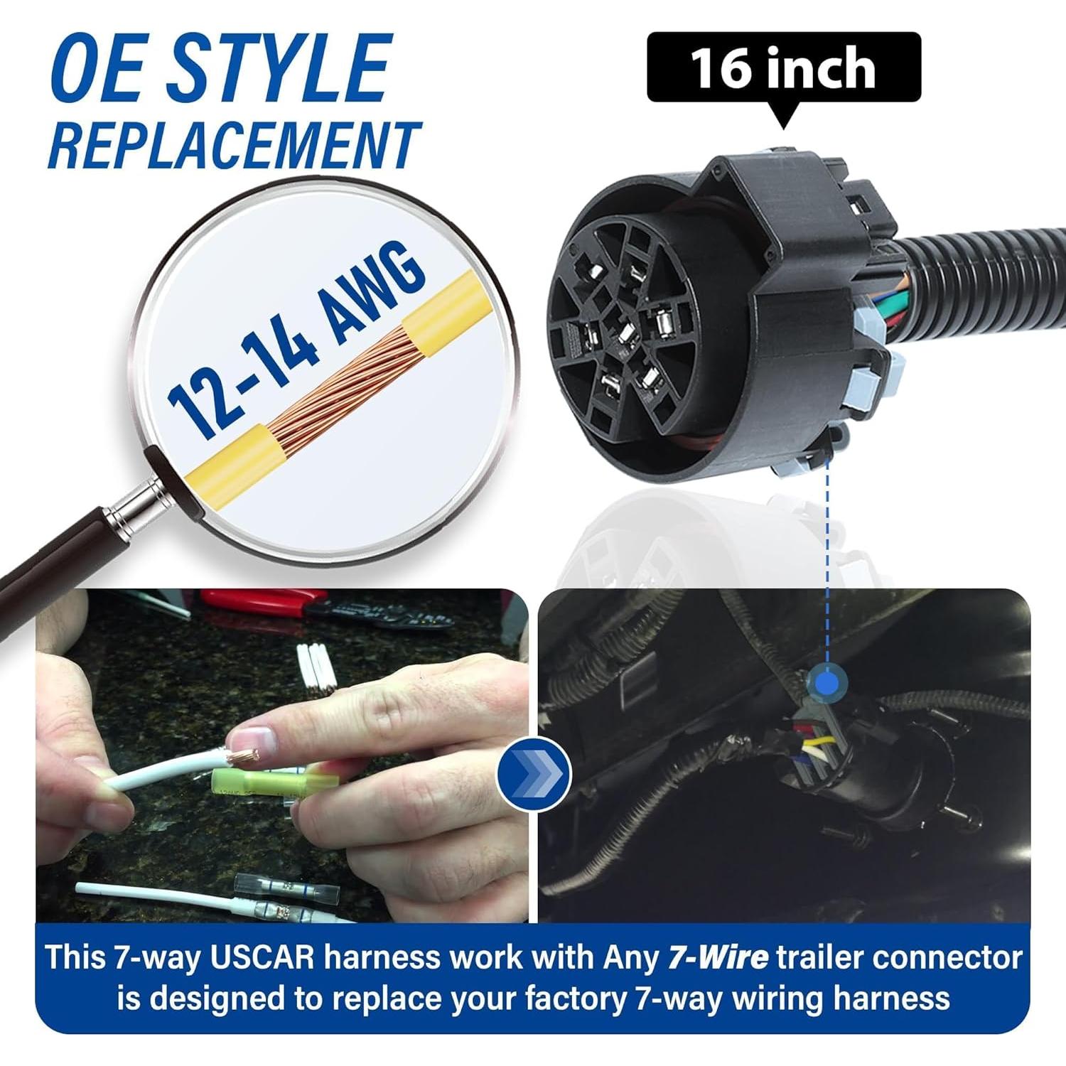 Arnés de Cableado USCAR 7 Pines MECMO para Remolque