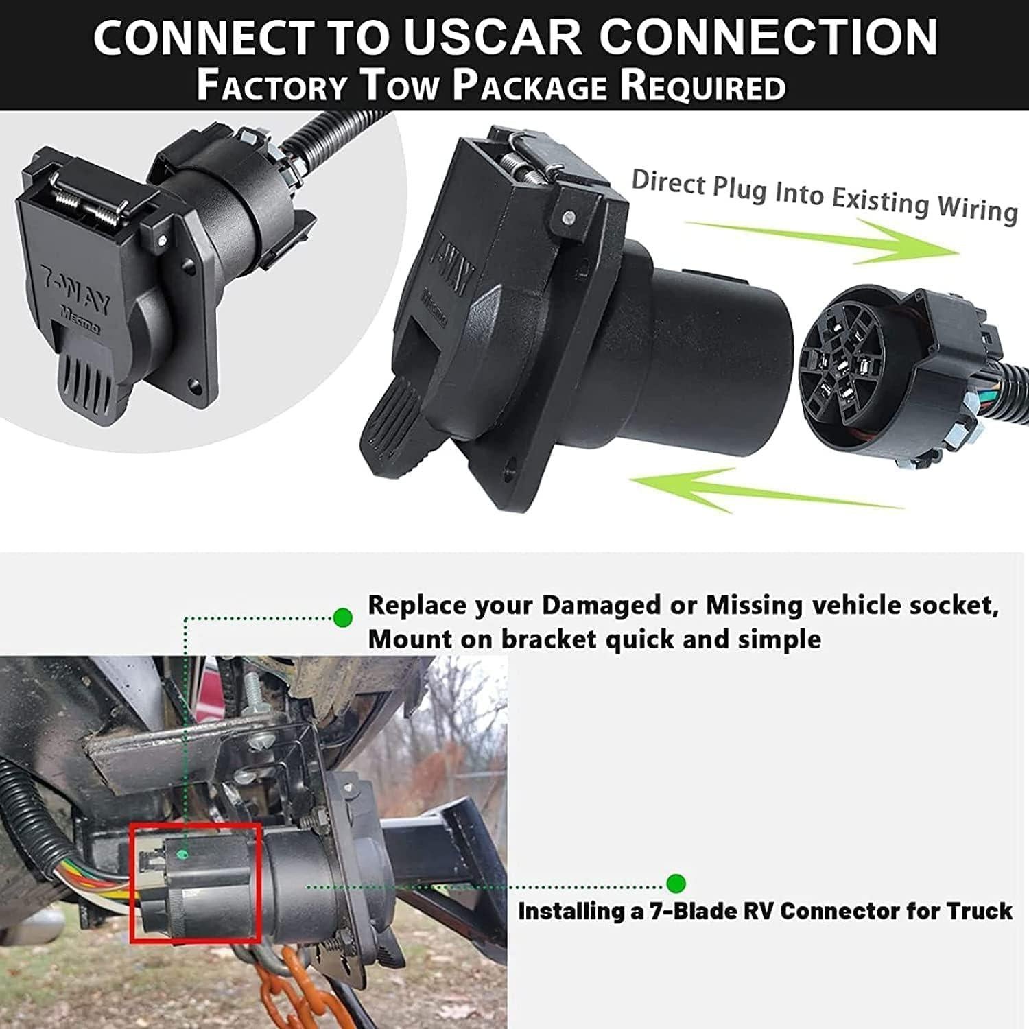 Arnés de Cableado USCAR 7 Pines MECMO para Remolque