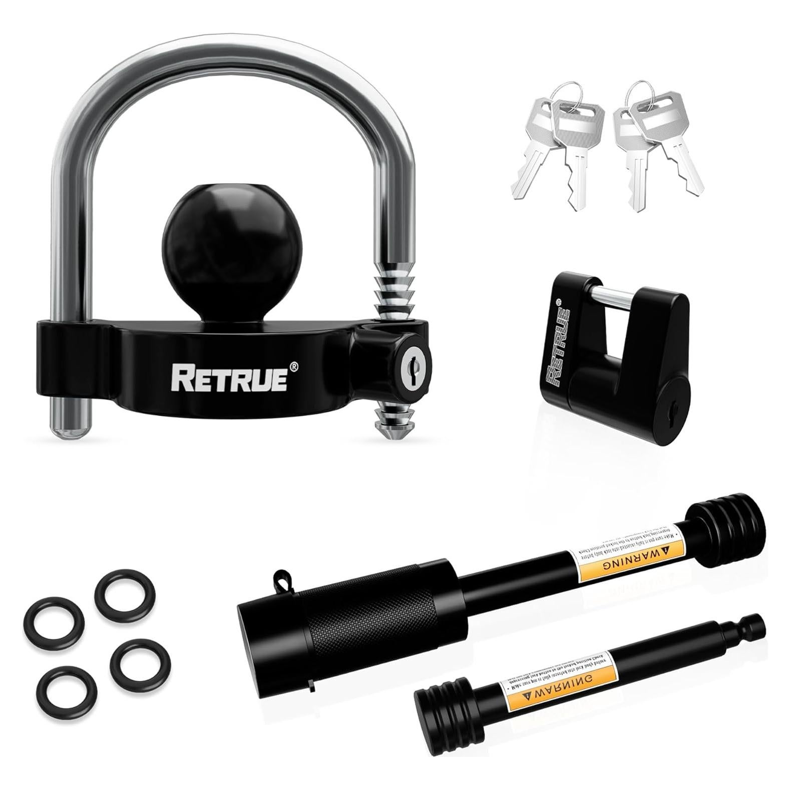 Juego de Cerraduras para Remolque RETRUE - Kit Universal Negro