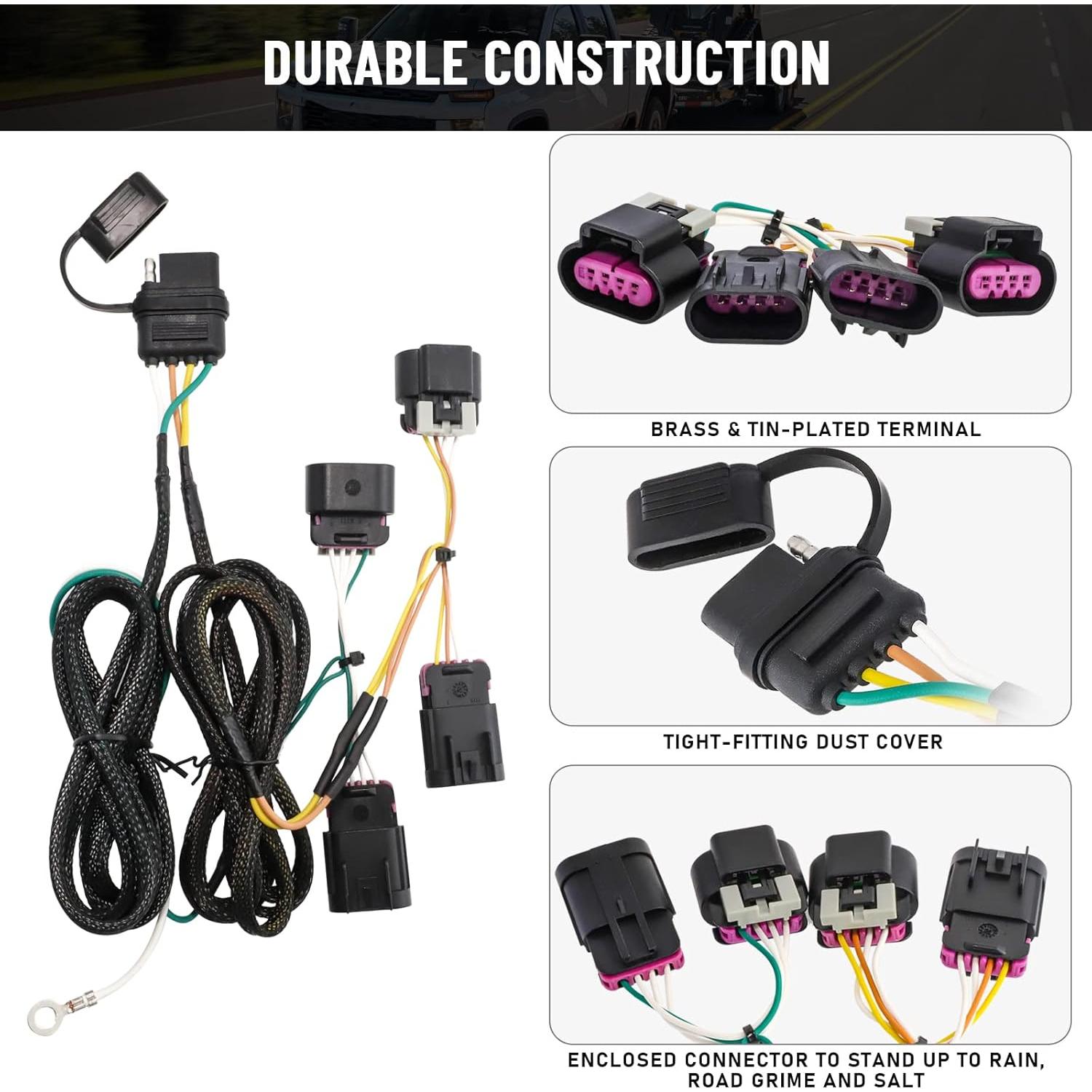 Arnés de Cableado de Remolque MECMO 4 Pines para Chevrolet Equinox/GMC Terrain 2010-2017
