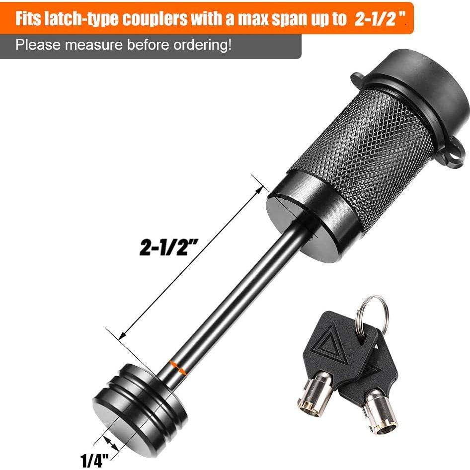 Cerradura de Acoplamiento CZC AUTO 1/4" Diámetro Negra