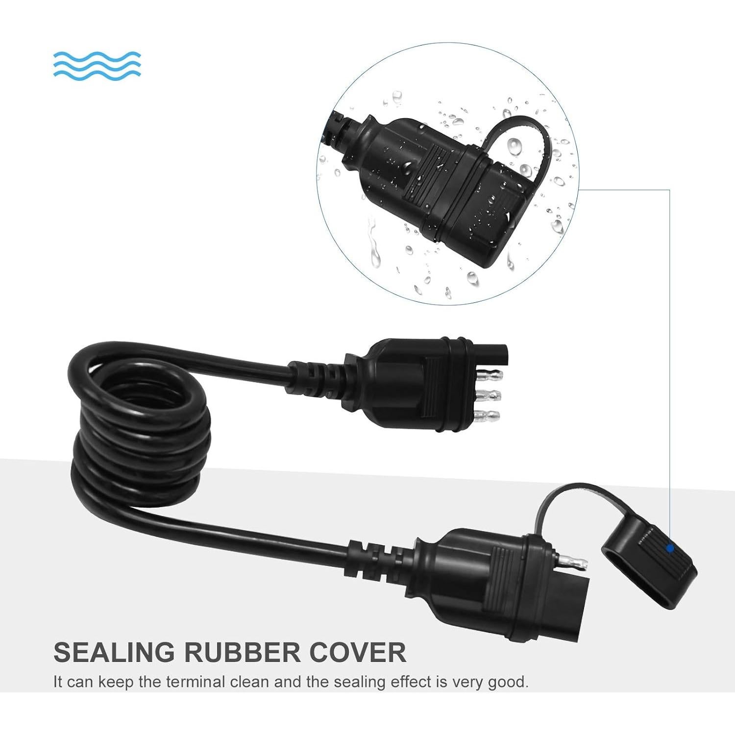 Extensor de Enchufe de Remolque Saihisday 4 Pines 71 cm