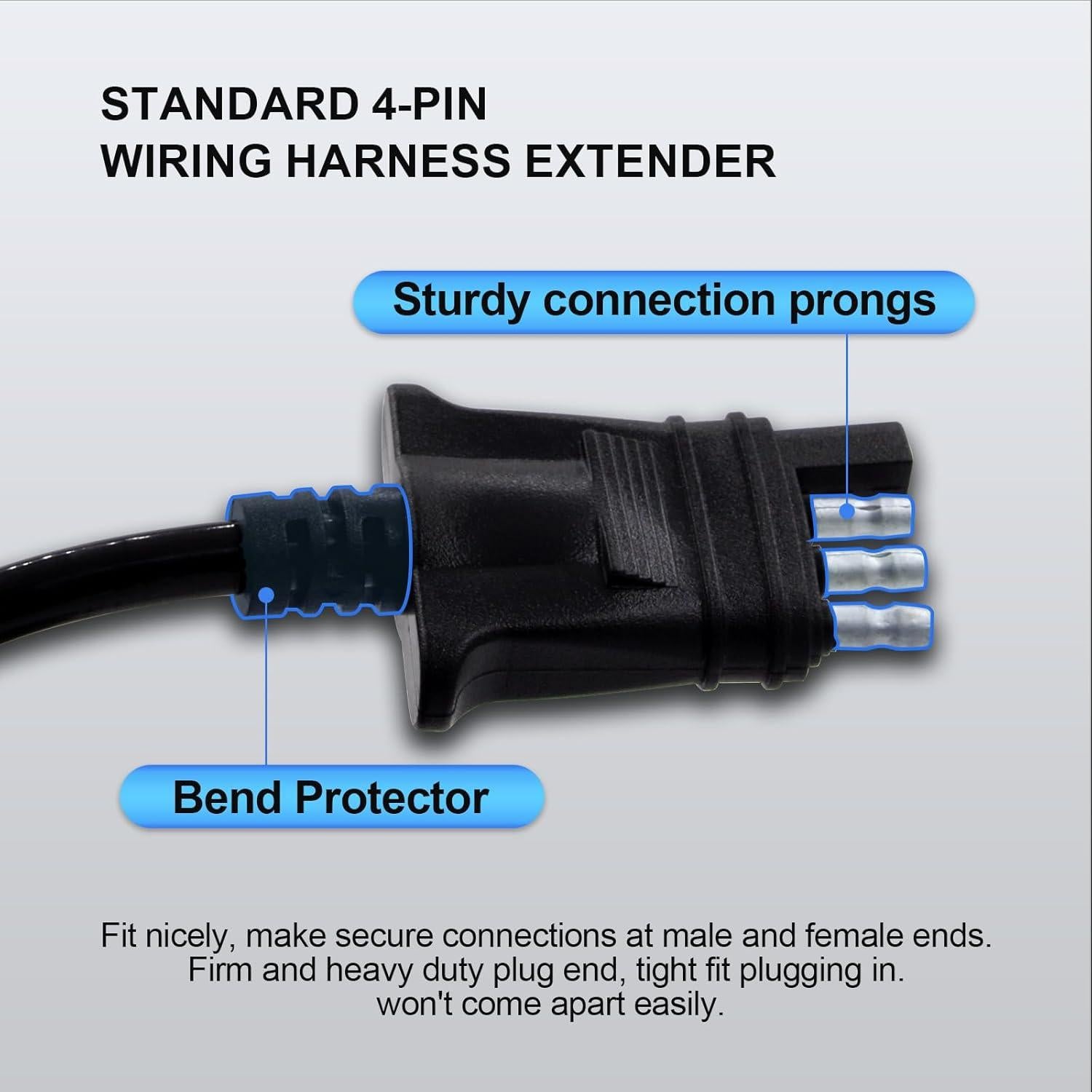 Extensión de Cable de Luz de Remolque Prutomr 4 Pines 1.37 m