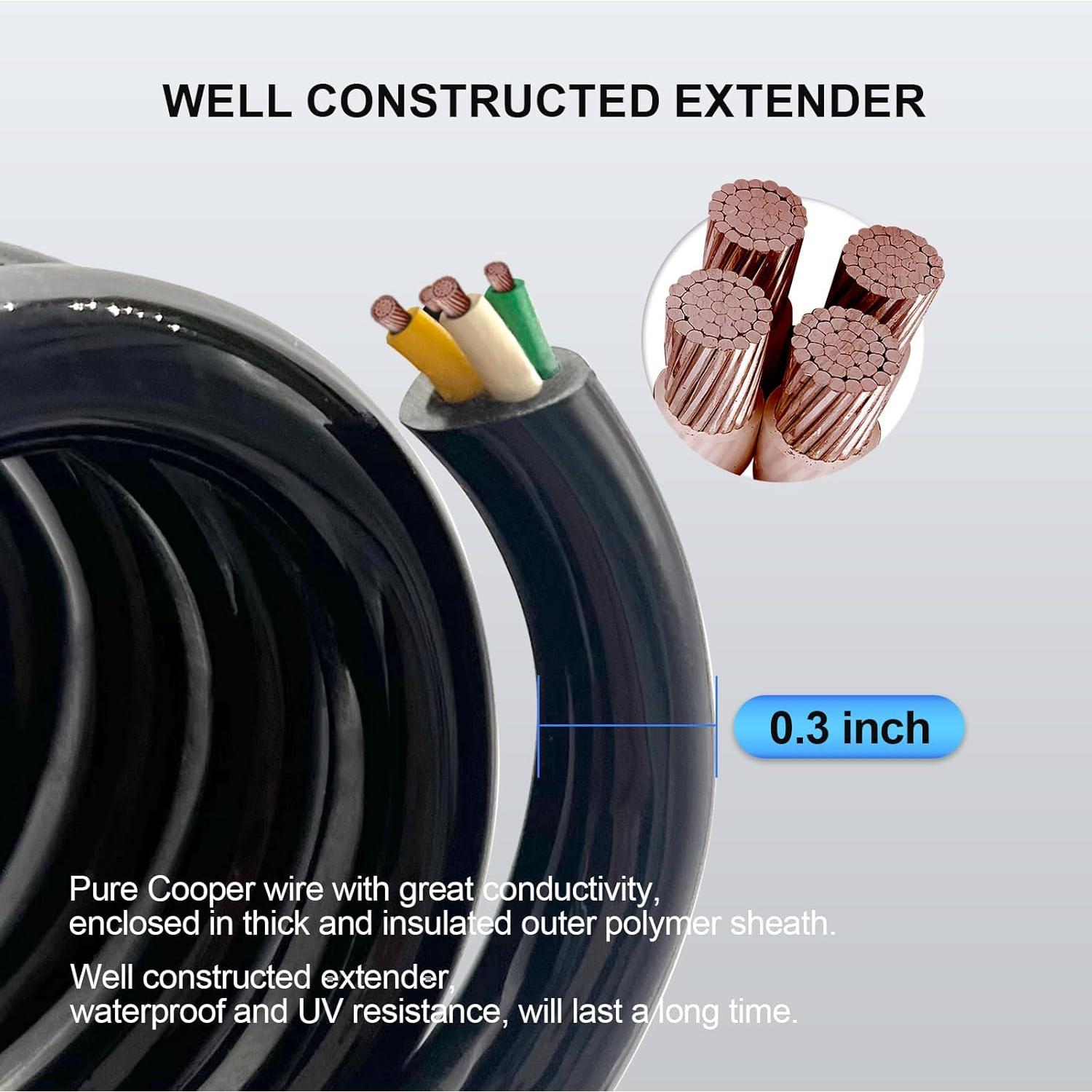 Extensión de Cable de Luz de Remolque Prutomr 4 Pines 1.37 m