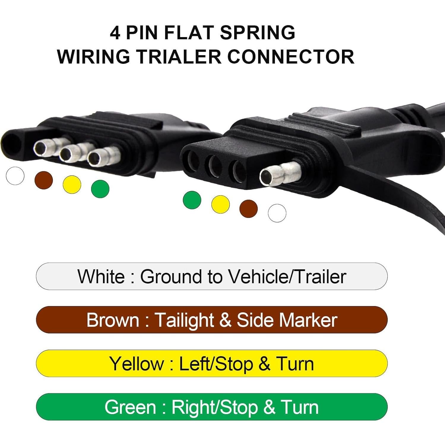 Extensión de Cable de Luz de Remolque Prutomr 4 Pines 1.37 m