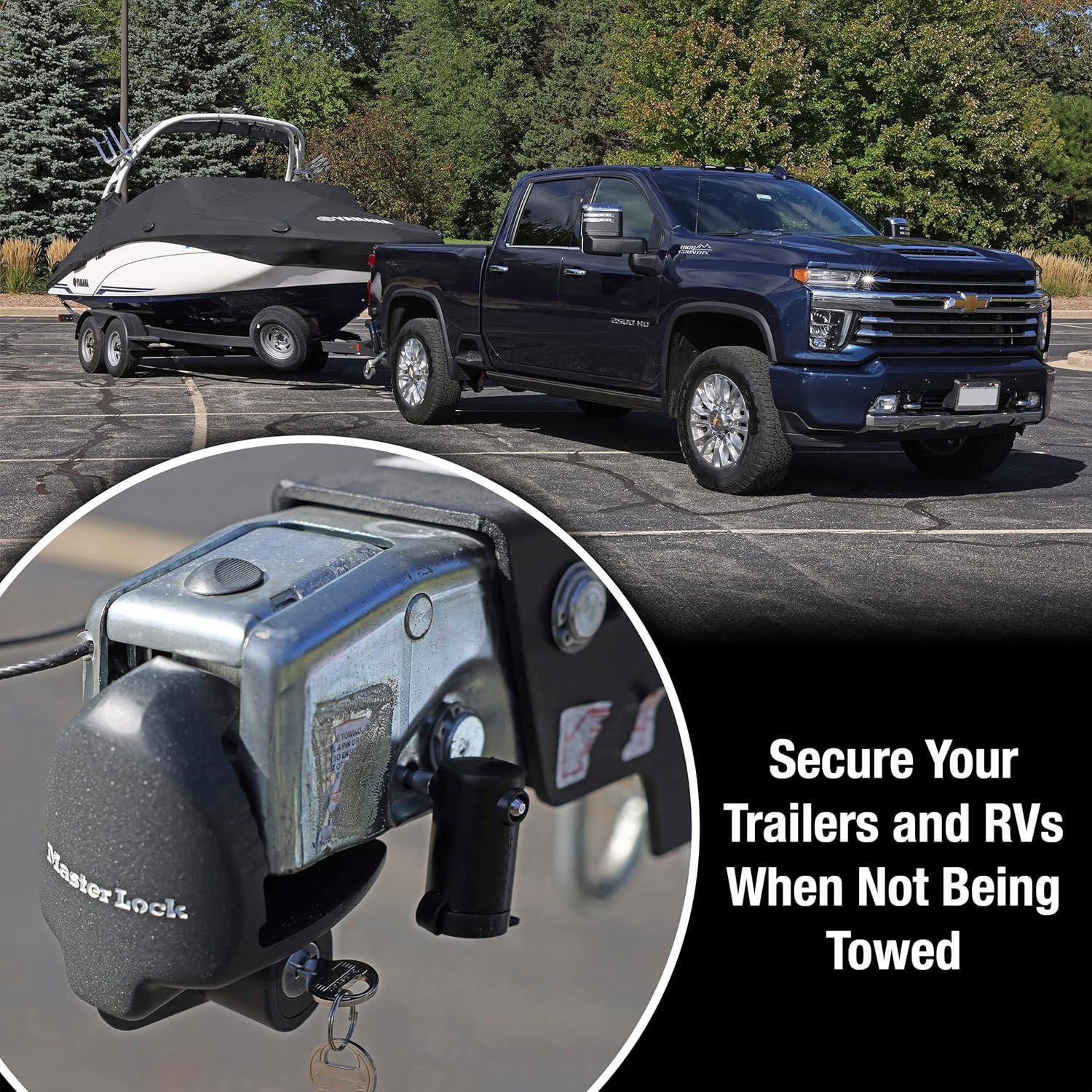 Cerradura de enganche de remolque Master Lock 379ATPY negra