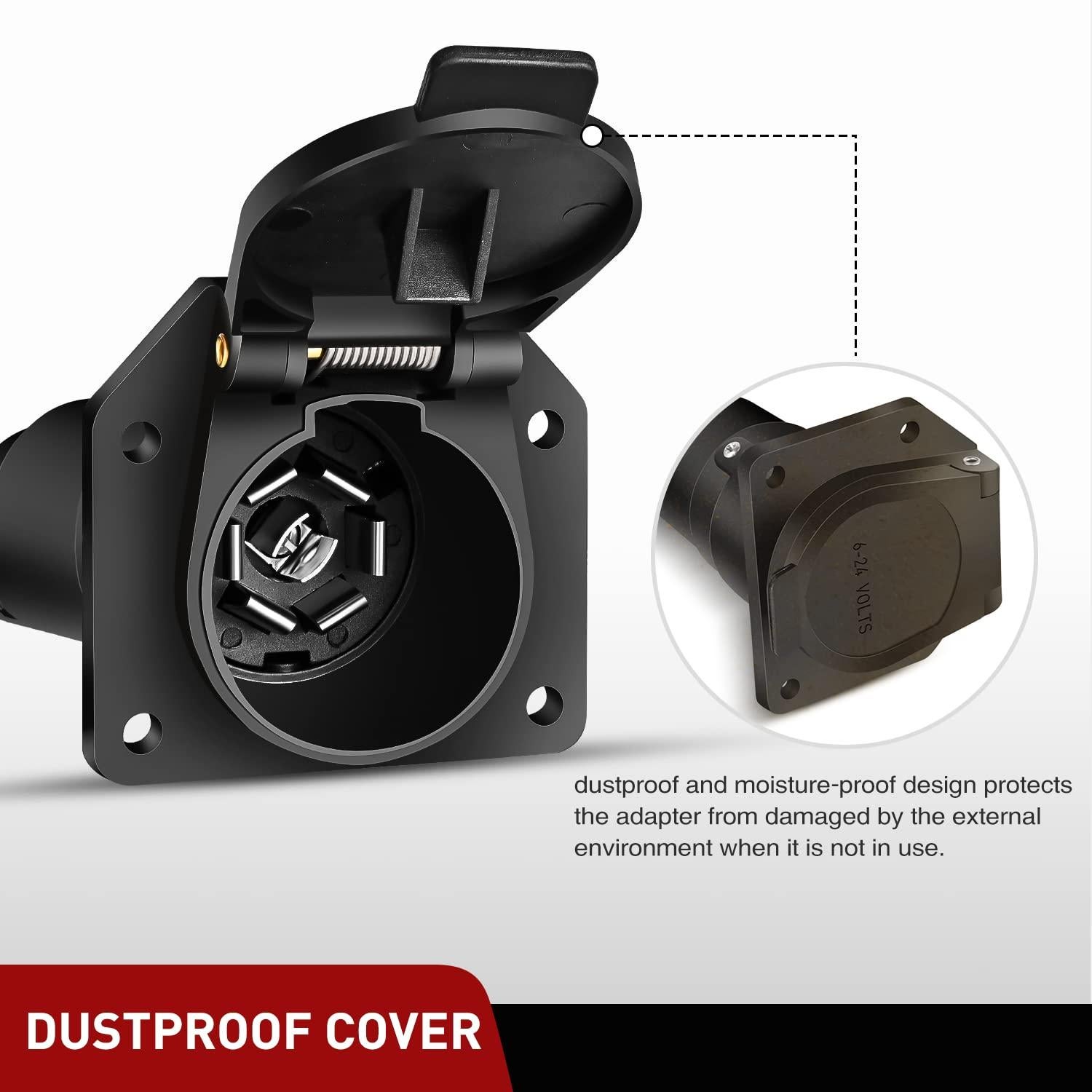 Adaptador de Remolque Nilight 4 Vías Planas a 7 Vías Redondas