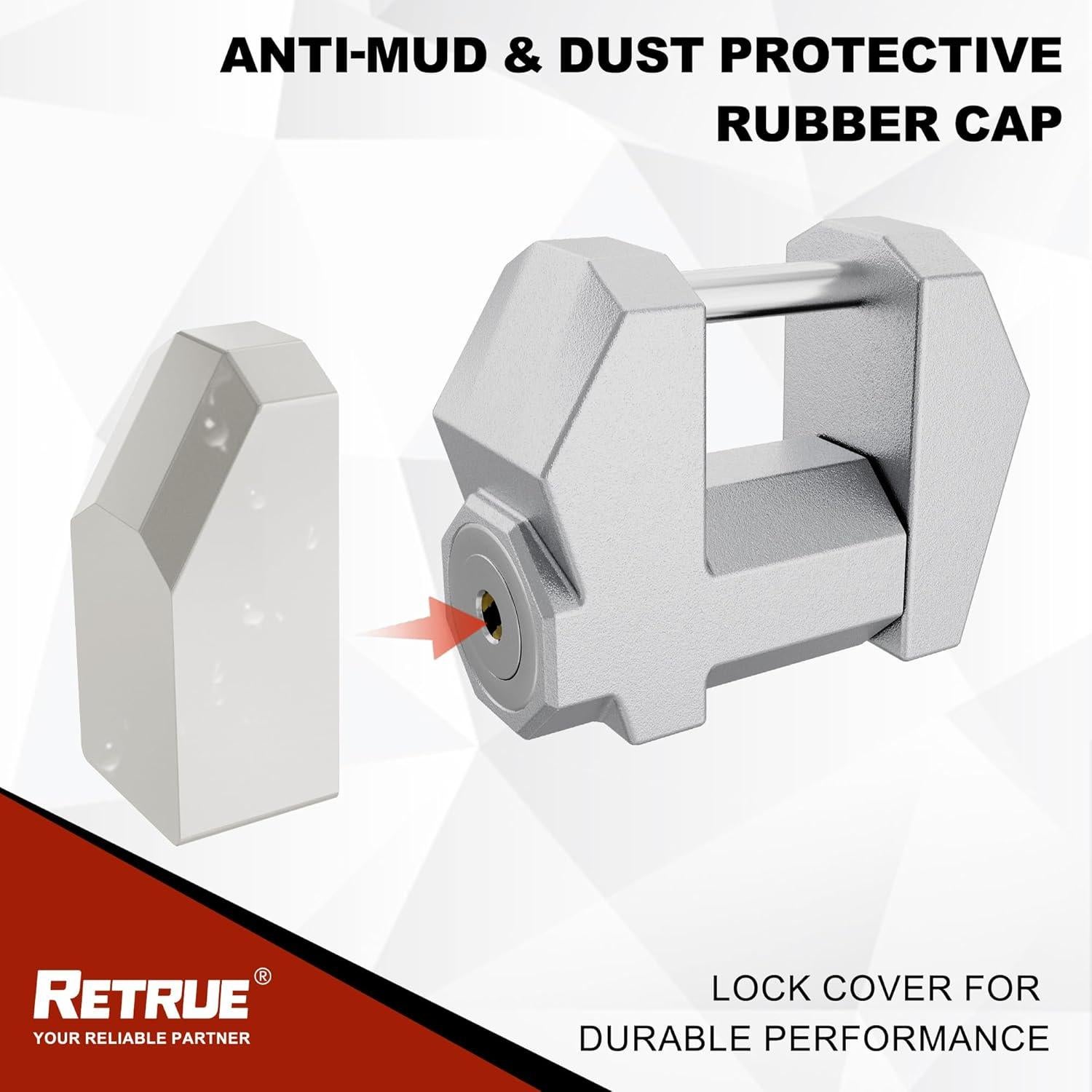 Cerradura Cibernética RETRUE para Remolque 1.2" Ancho Plata