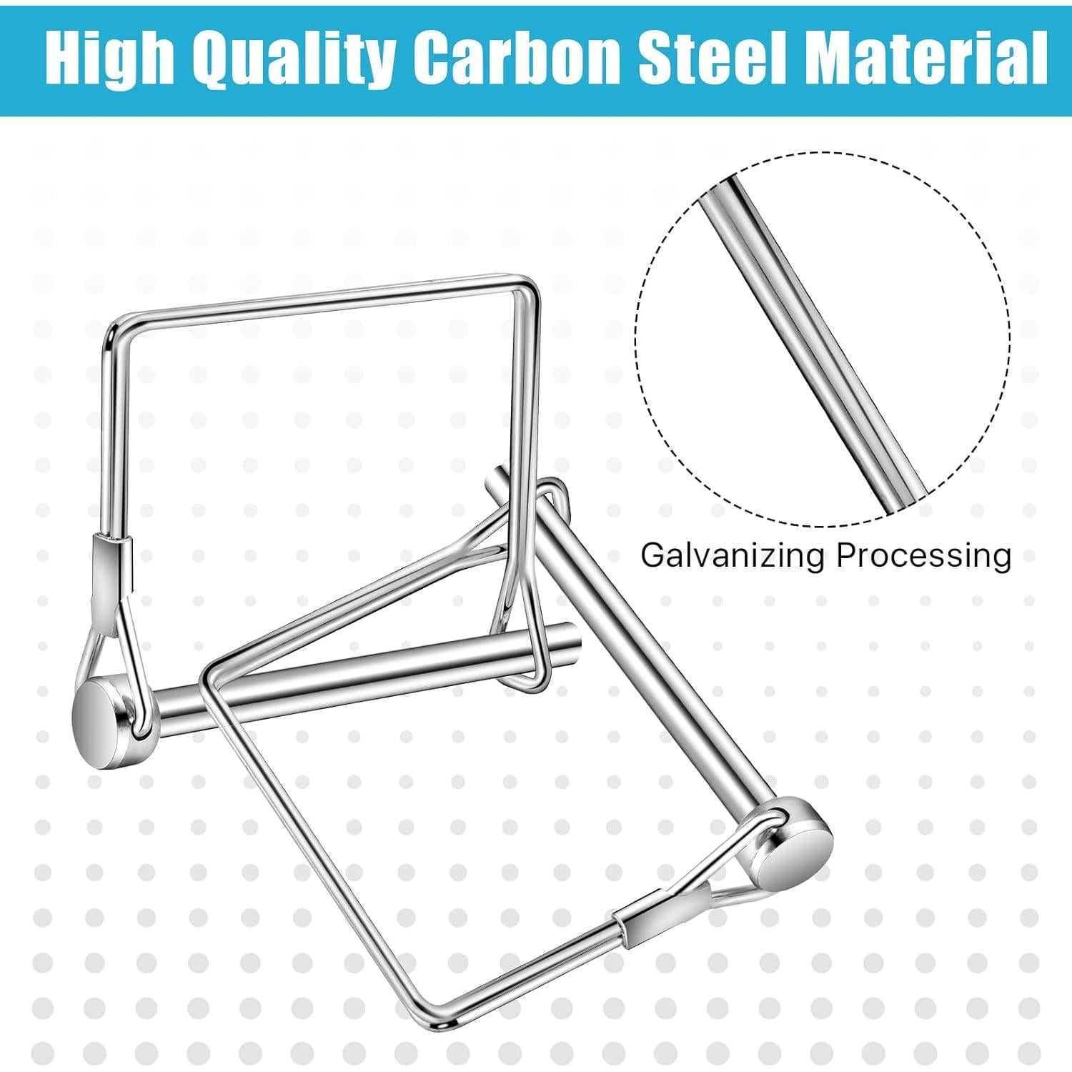 40 Pasadores de Enganche Cuadrado Akamino 6.35 mm Acero Carbono