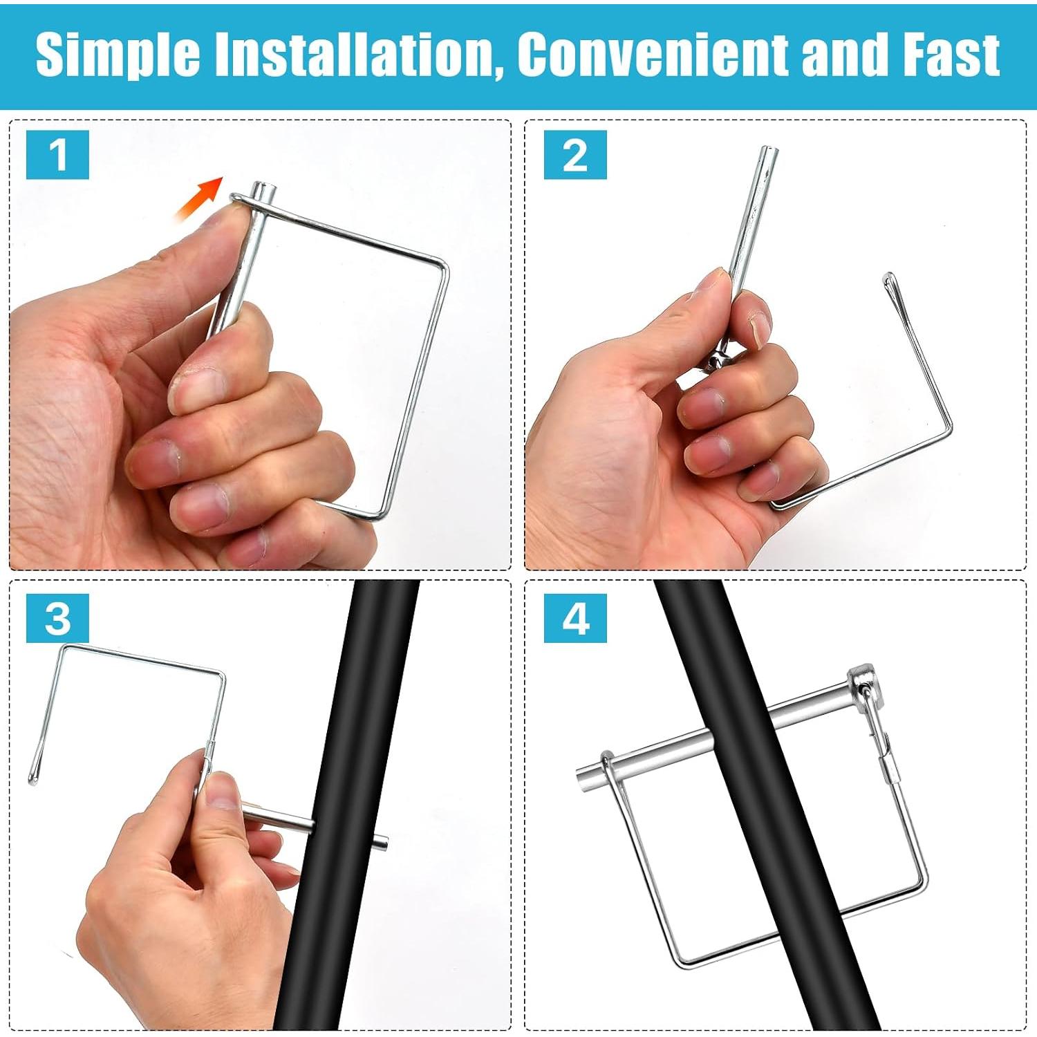40 Pasadores de Enganche Cuadrado Akamino 6.35 mm Acero Carbono