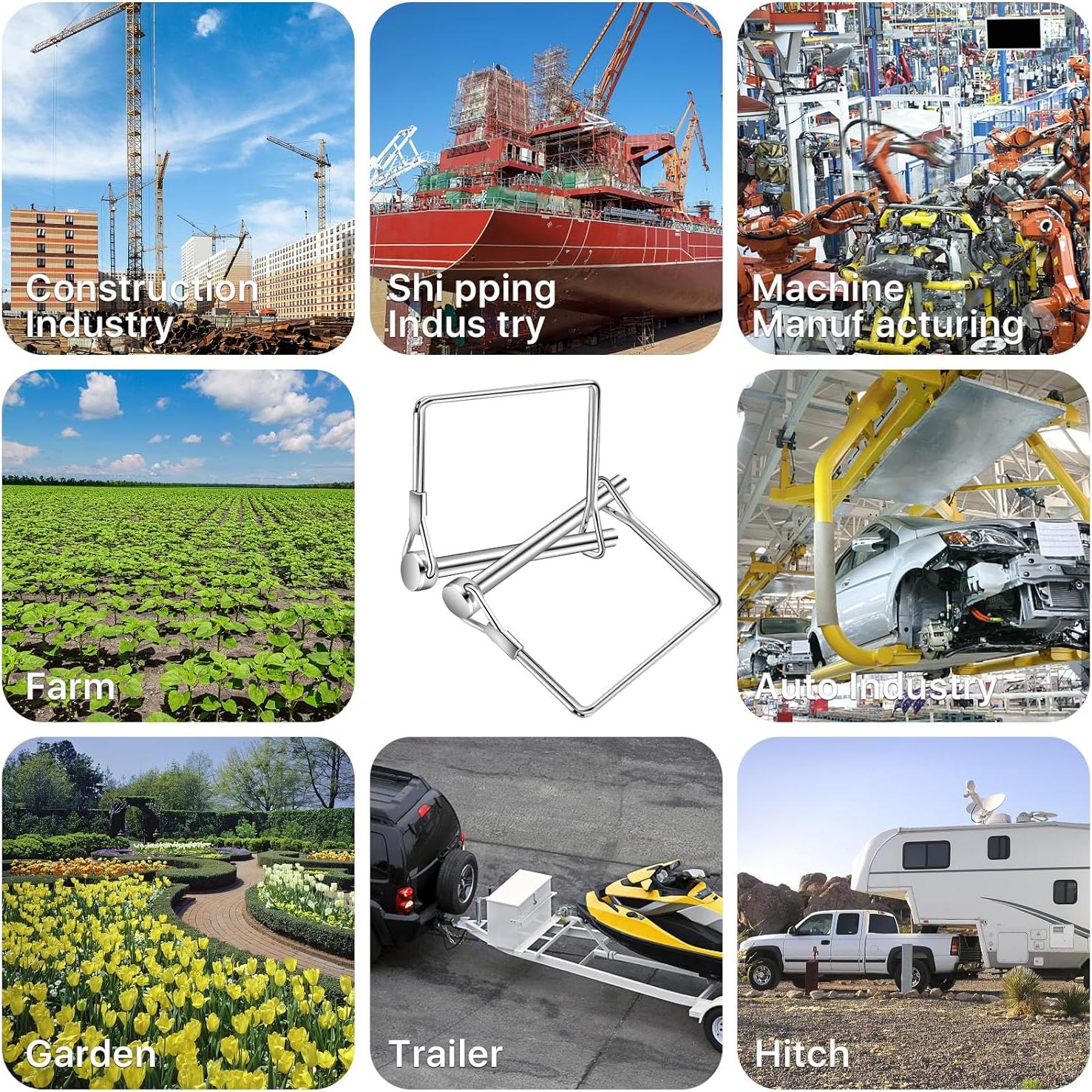 40 Pasadores de Enganche Cuadrado Akamino 6.35 mm Acero Carbono