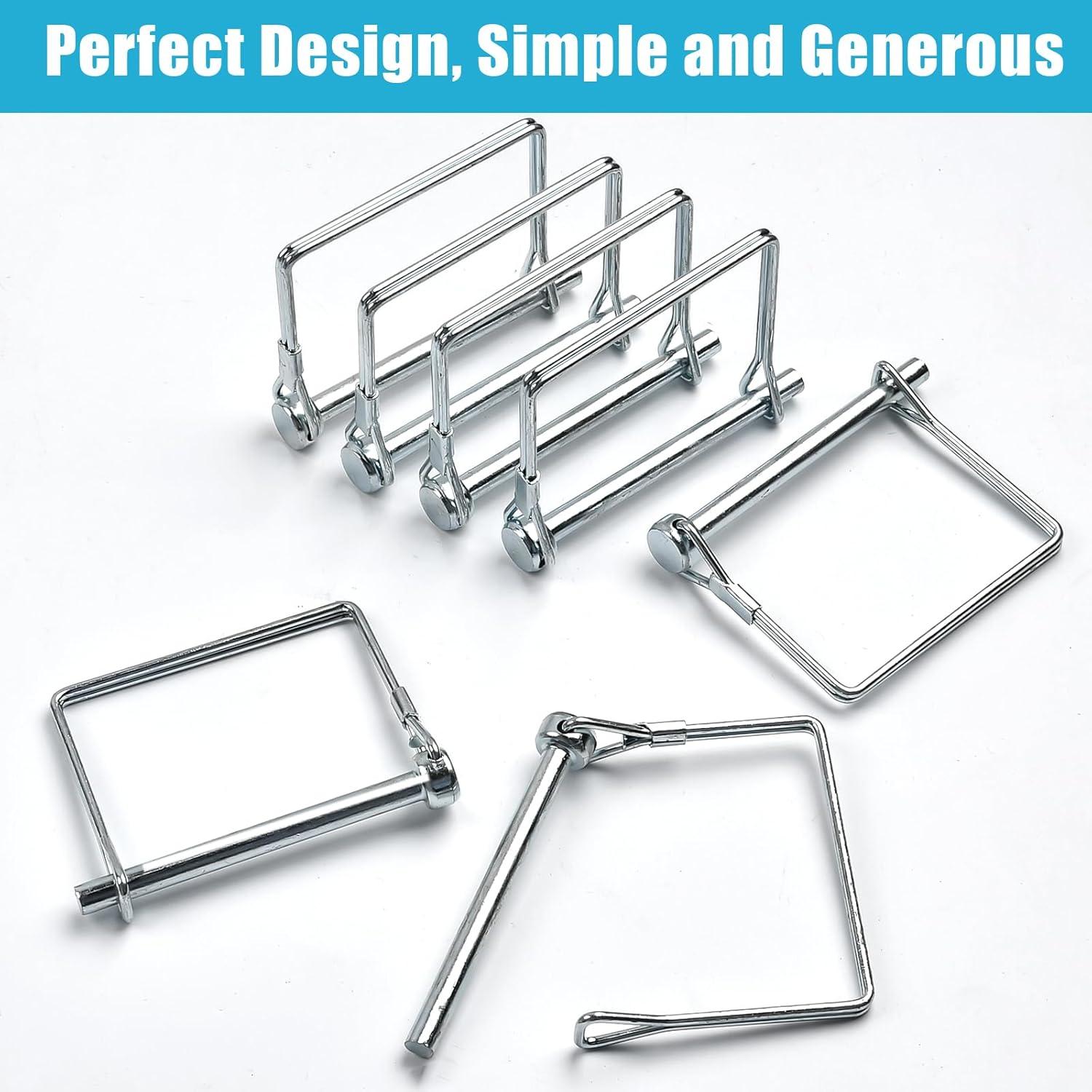 40 Pasadores de Enganche Cuadrado Akamino 6.35 mm Acero Carbono