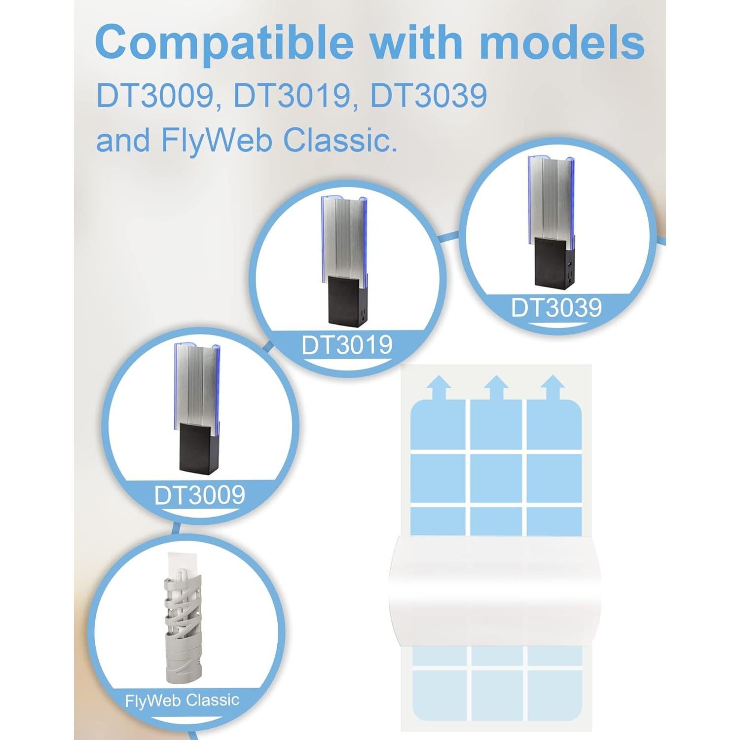 40 Tarjetas de Pegamento Dichroma para Trampa Dynatrap