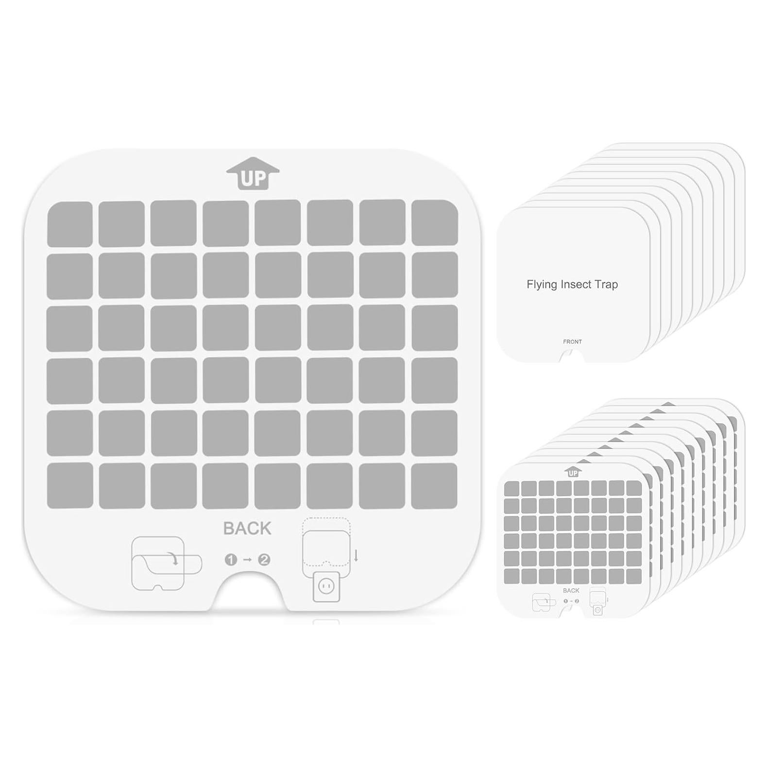 20 Placas Adhesivas Reemplazables Alikguu para Trampa Moscas