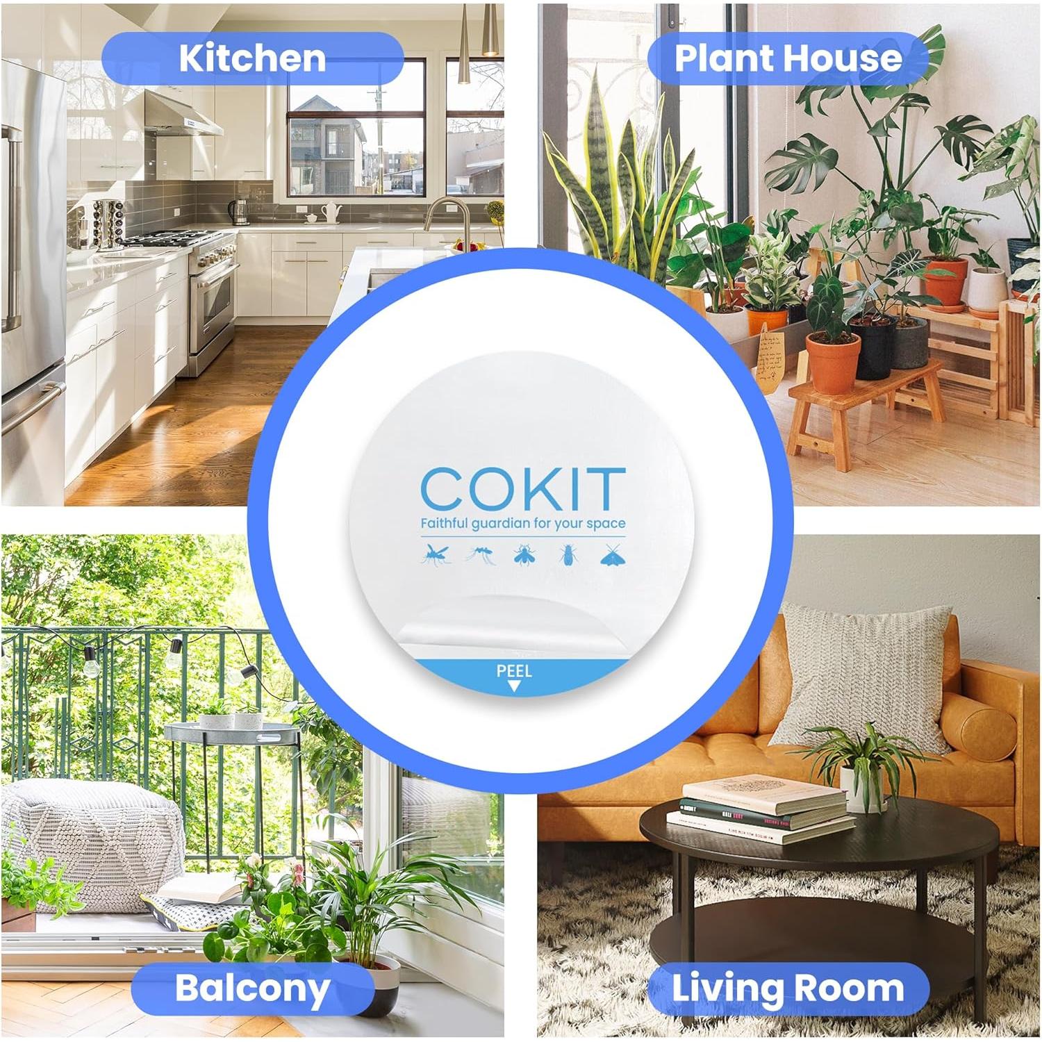 Pads de Pegamento COKIT para Trampas de Insectos 12 Unidades 10.9 cm