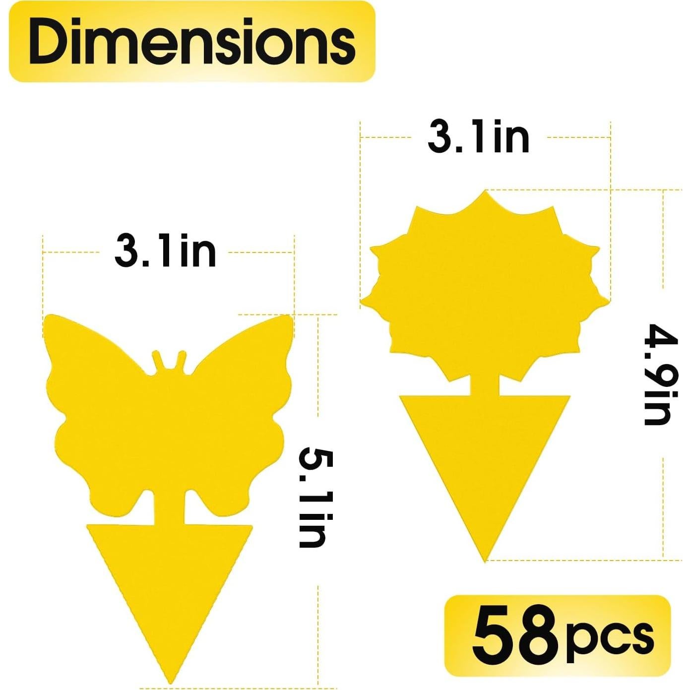 Trampas Adherentes Amarillas Cleanuper 58 Pcs para Insectos