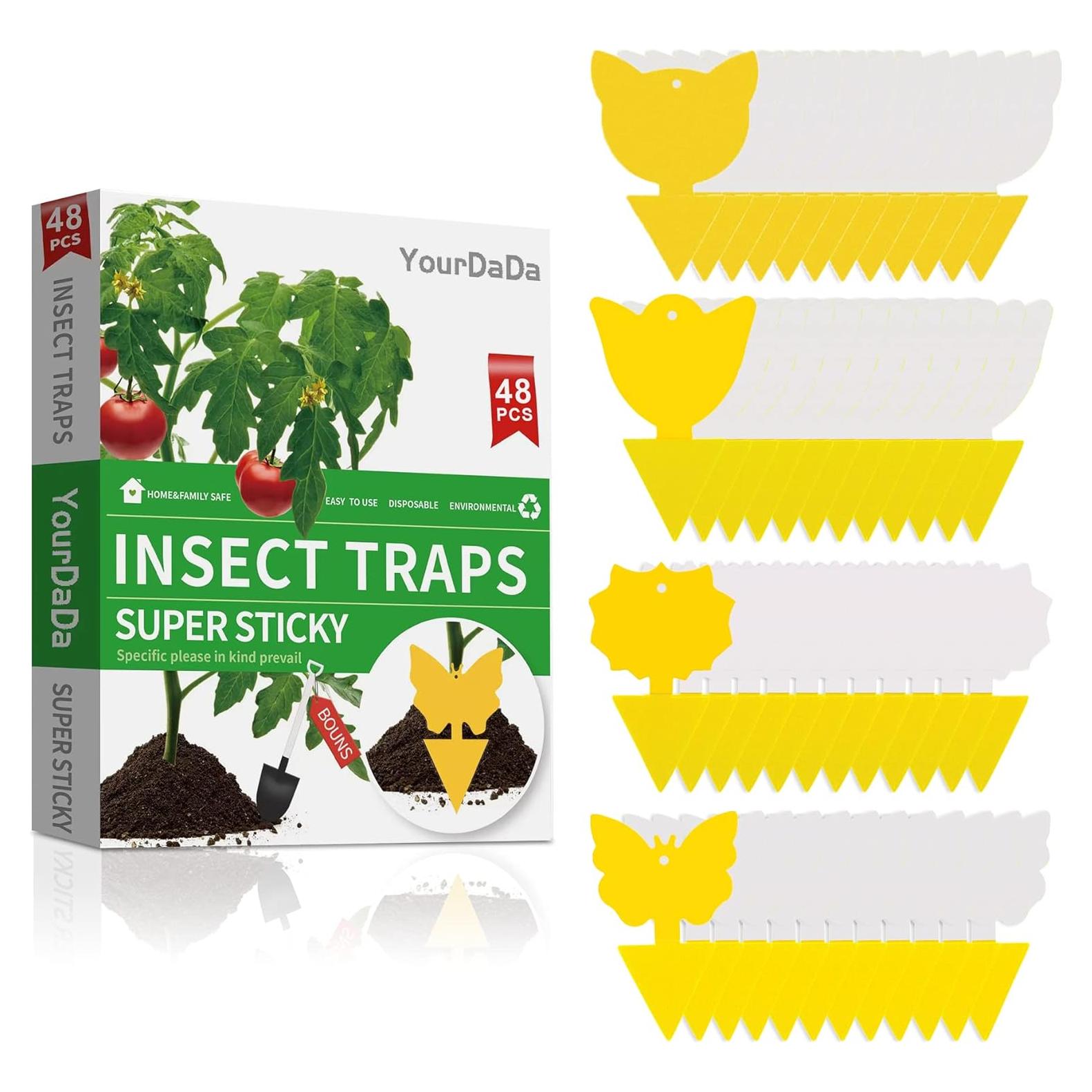 Trampas Pegajosas para Insectos 48 Pcs YourDaDa - No Tóxicas
