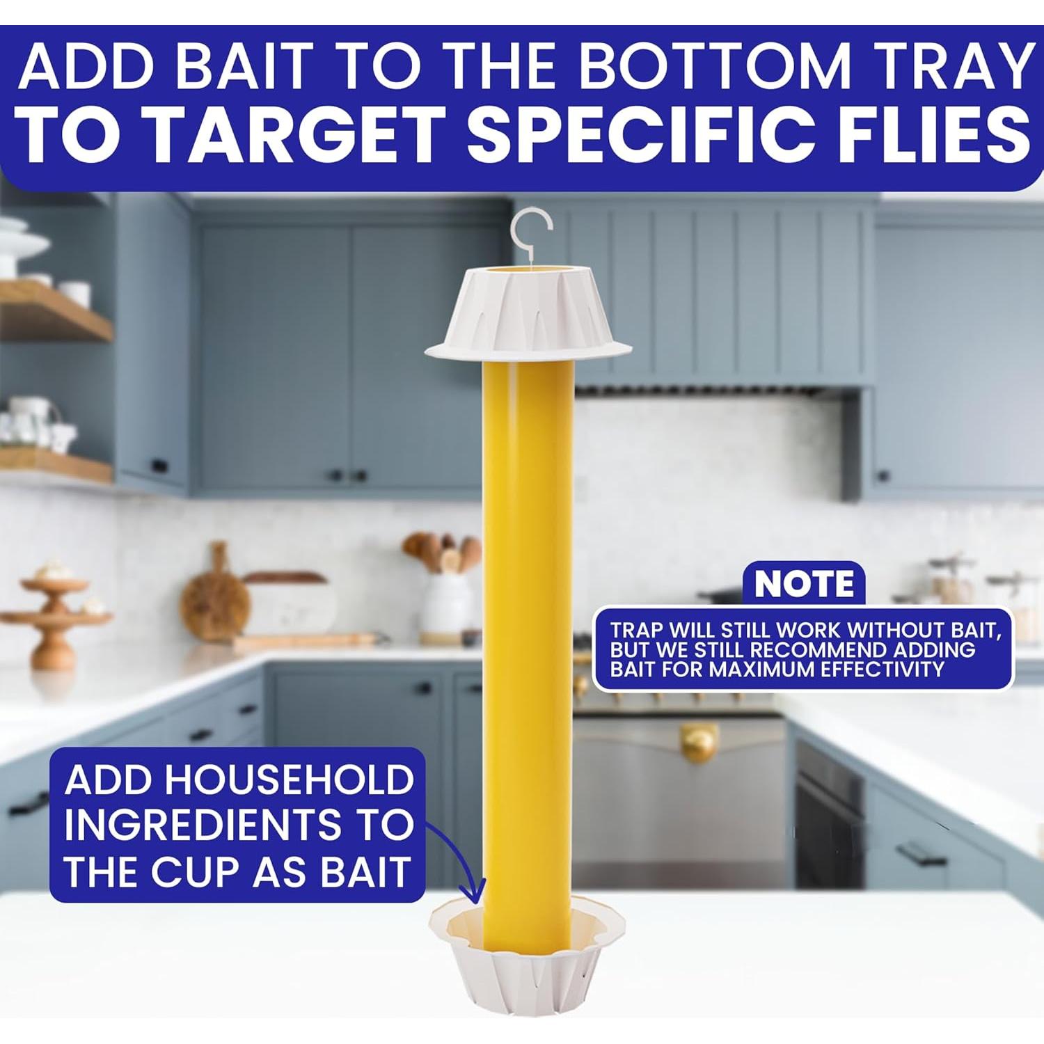 Trampas de Moscas Adherentes BugBane 4 Unidades para Interior y Exterior