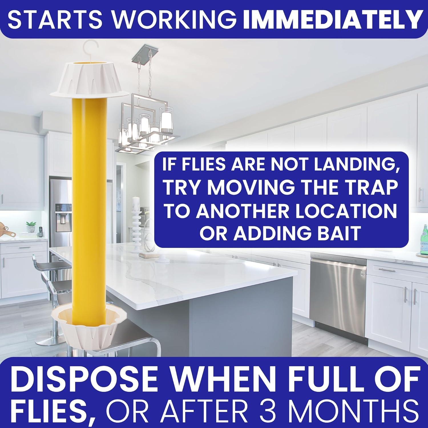 Trampas de Moscas Adherentes BugBane 4 Unidades para Interior y Exterior