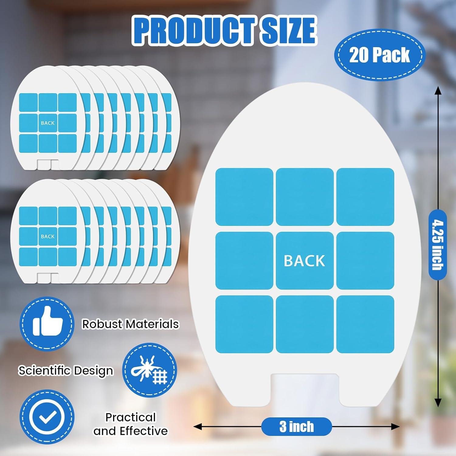 Tarjetas de Pegamento de Repuesto Qualirey para Dynatrap DT3007 - 20 Pcs