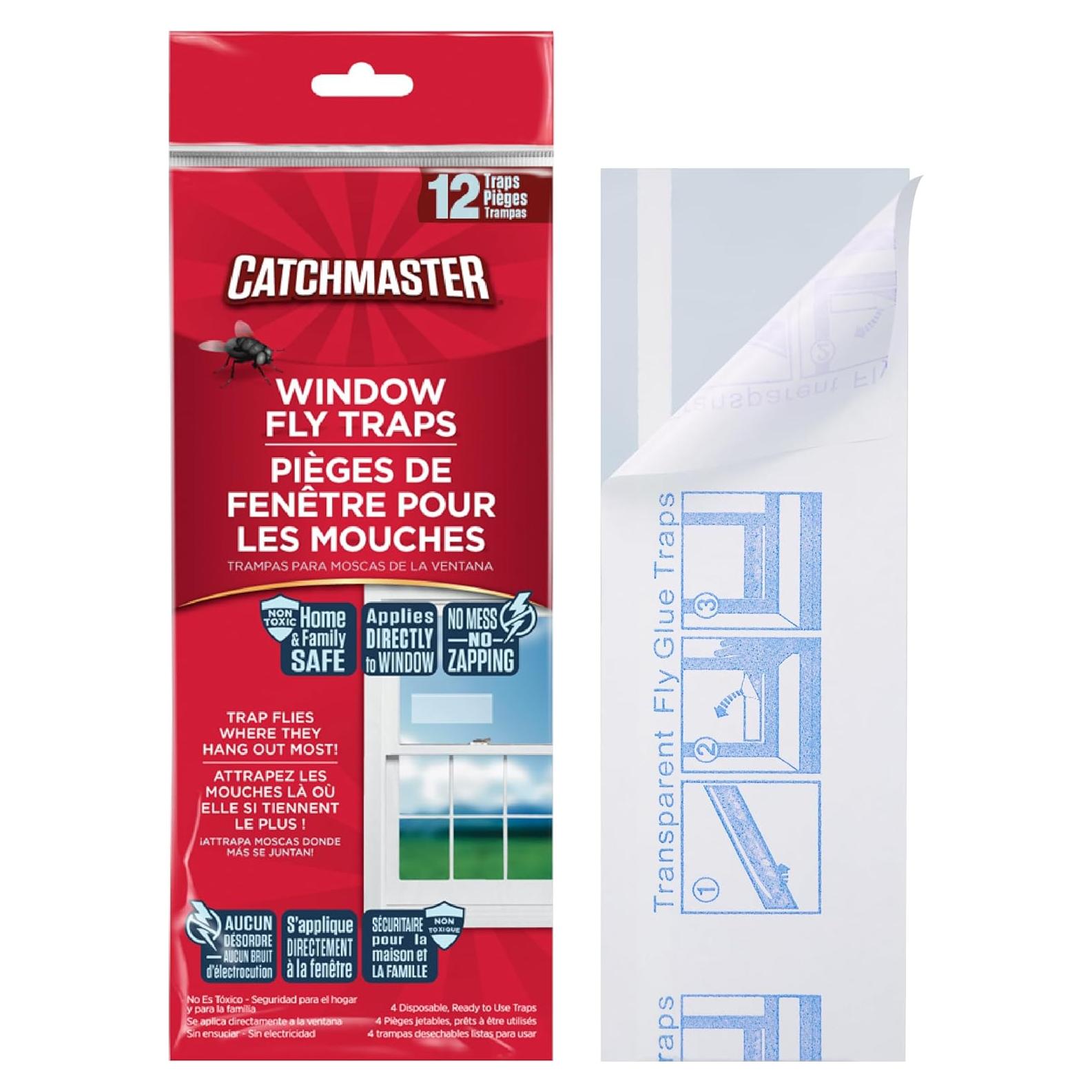 Trampas para Moscas Catchmaster 12 Unidades, Adhesivas y Seguras