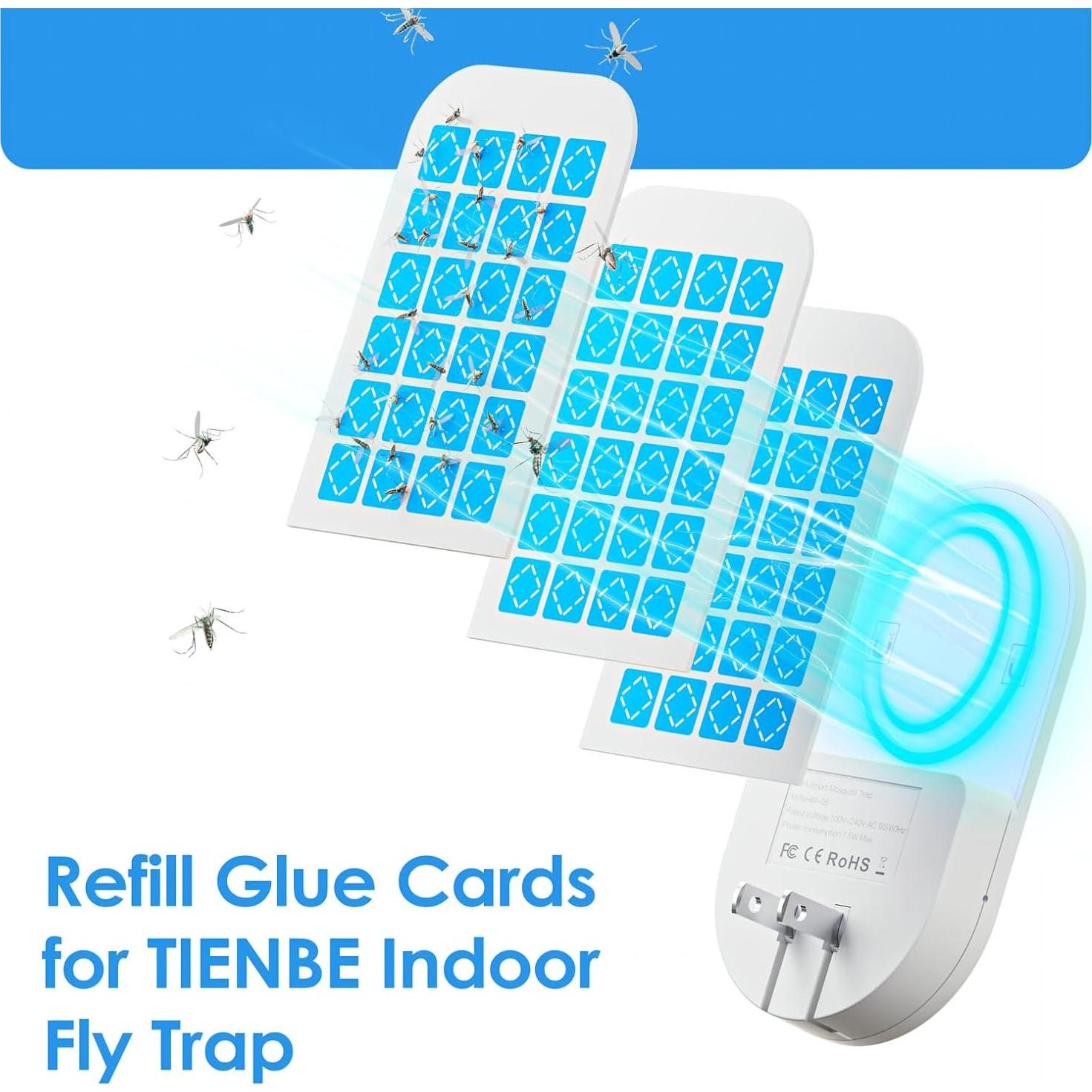Paquete de 12 Tarjetas de Pegamento TIENBE para Trampa de Moscas