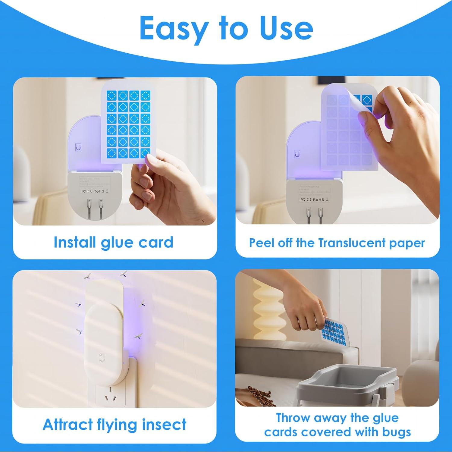 Paquete de 12 Tarjetas de Pegamento TIENBE para Trampa de Moscas