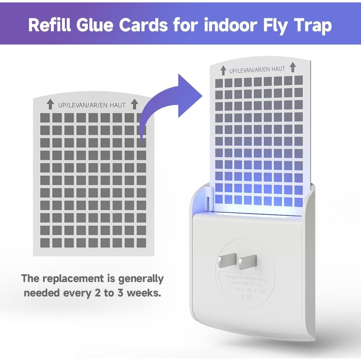 Recargas para trampa de moscas Clozpleax - 10 tarjetas adhesivas