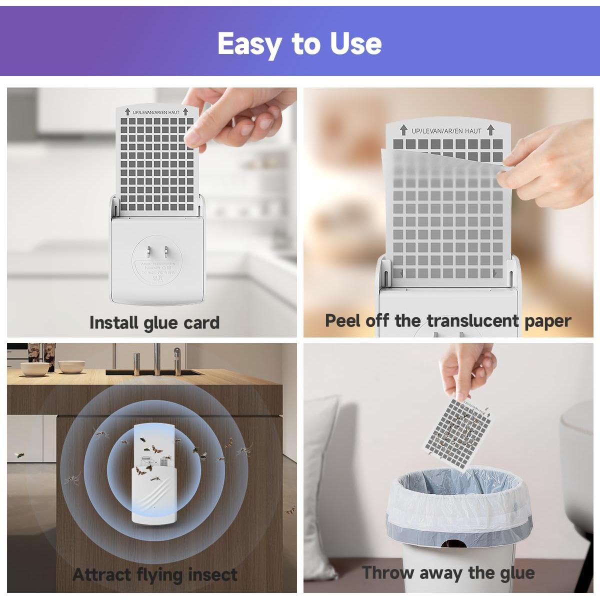 Recargas para trampa de moscas Clozpleax - 10 tarjetas adhesivas