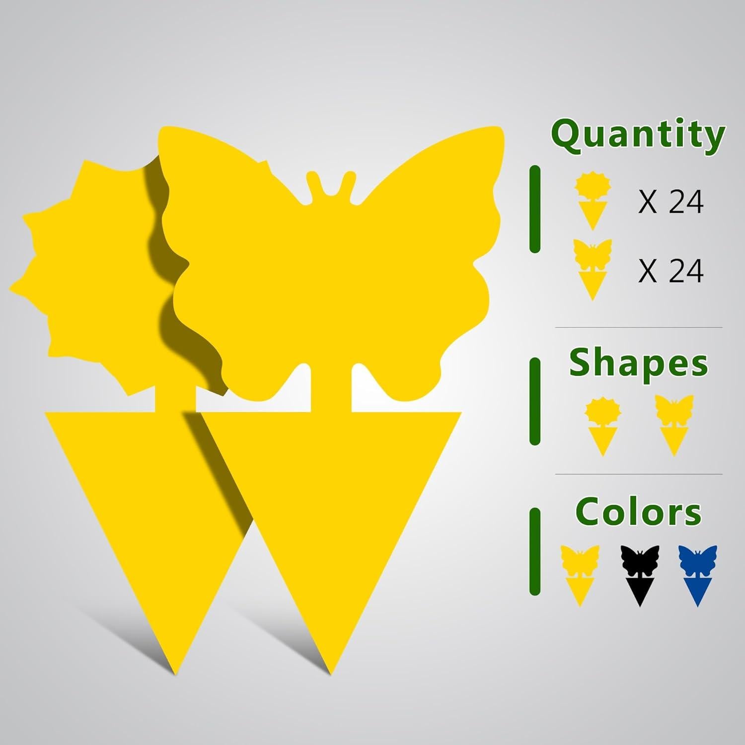 Trampas para Moscas de Fruta Landisun 48PCS Amarillas Ecológicas