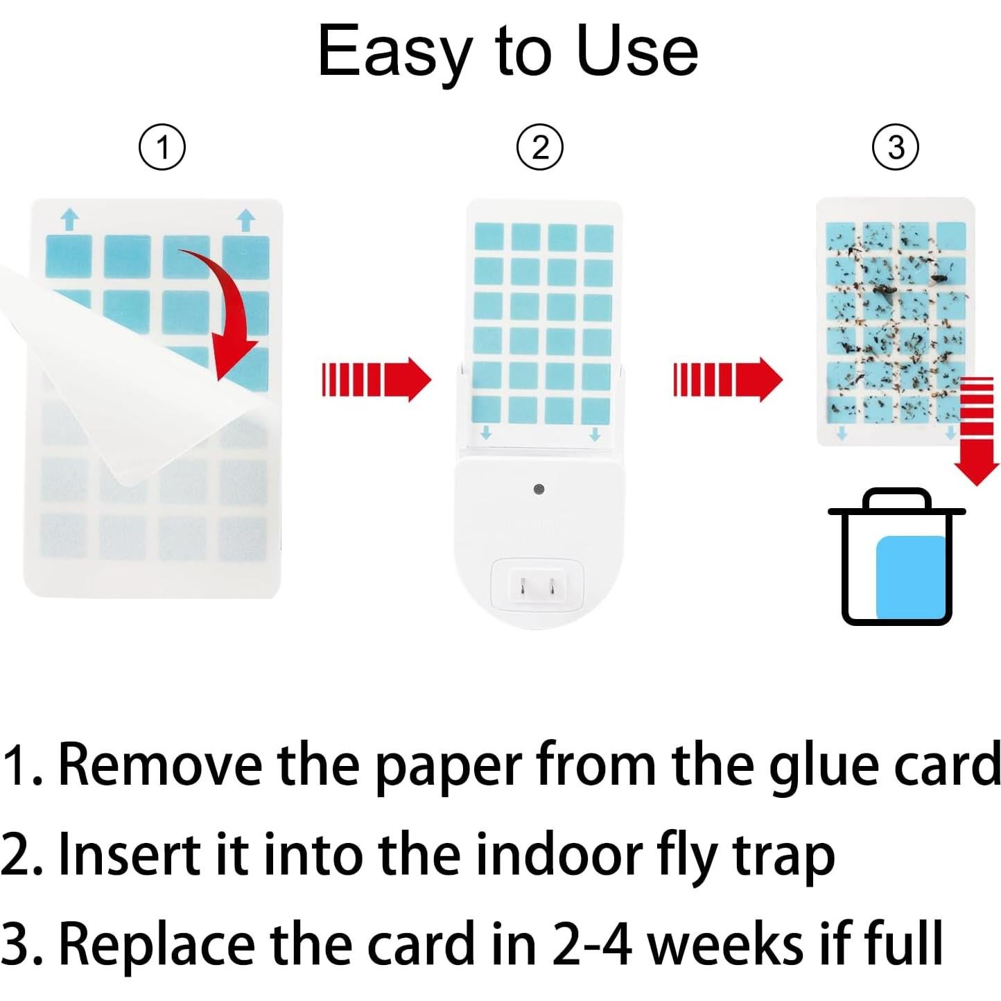 5 Recargas Tarjetas Adhesivas PESTCON para Trampa Insectos