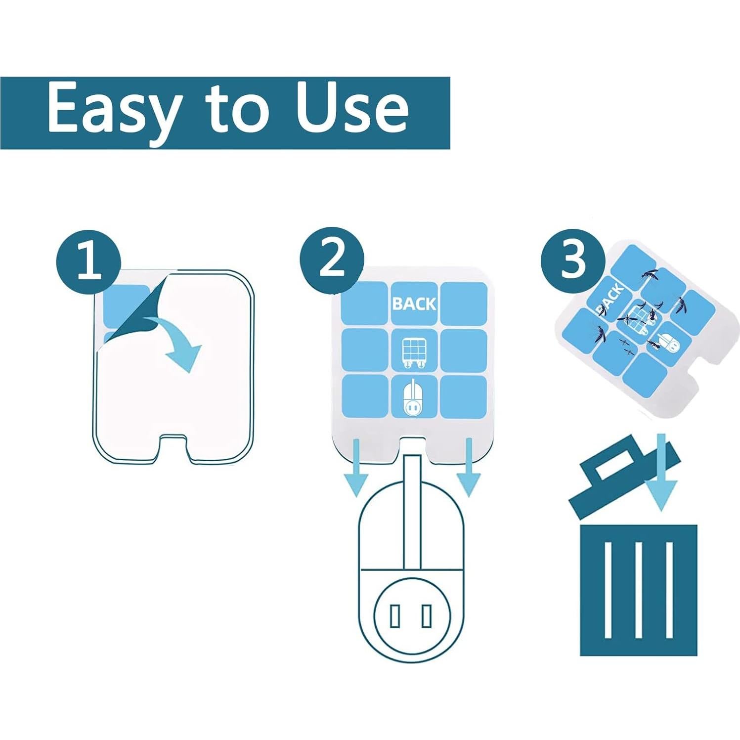 15 Recargas Tarjetas de Pegamento HTTLLH para Trampa de Insectos