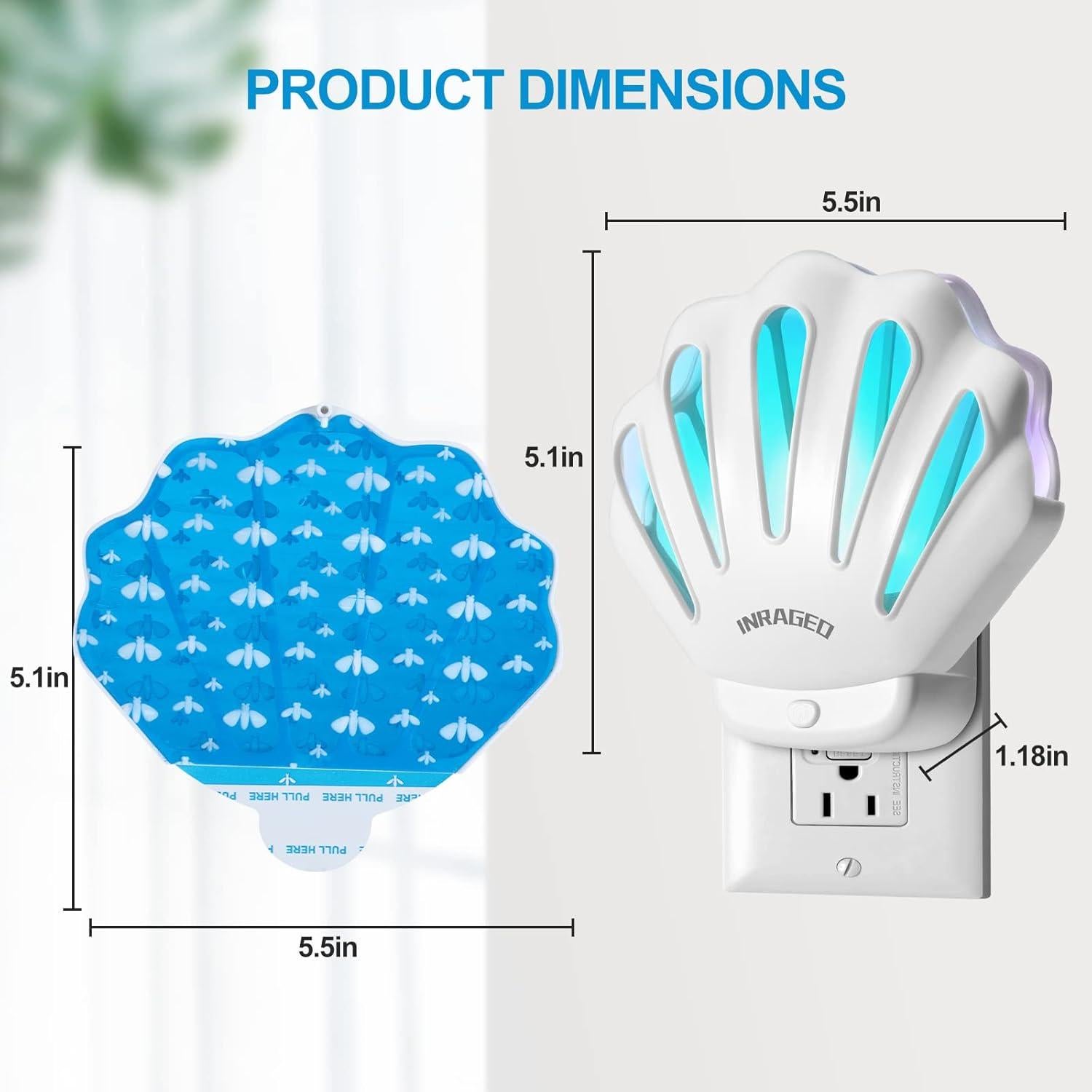 Kit de Recarga para Trampa de Insectos INRAGEO HU002 - 5 Tarjetas Adhesivas