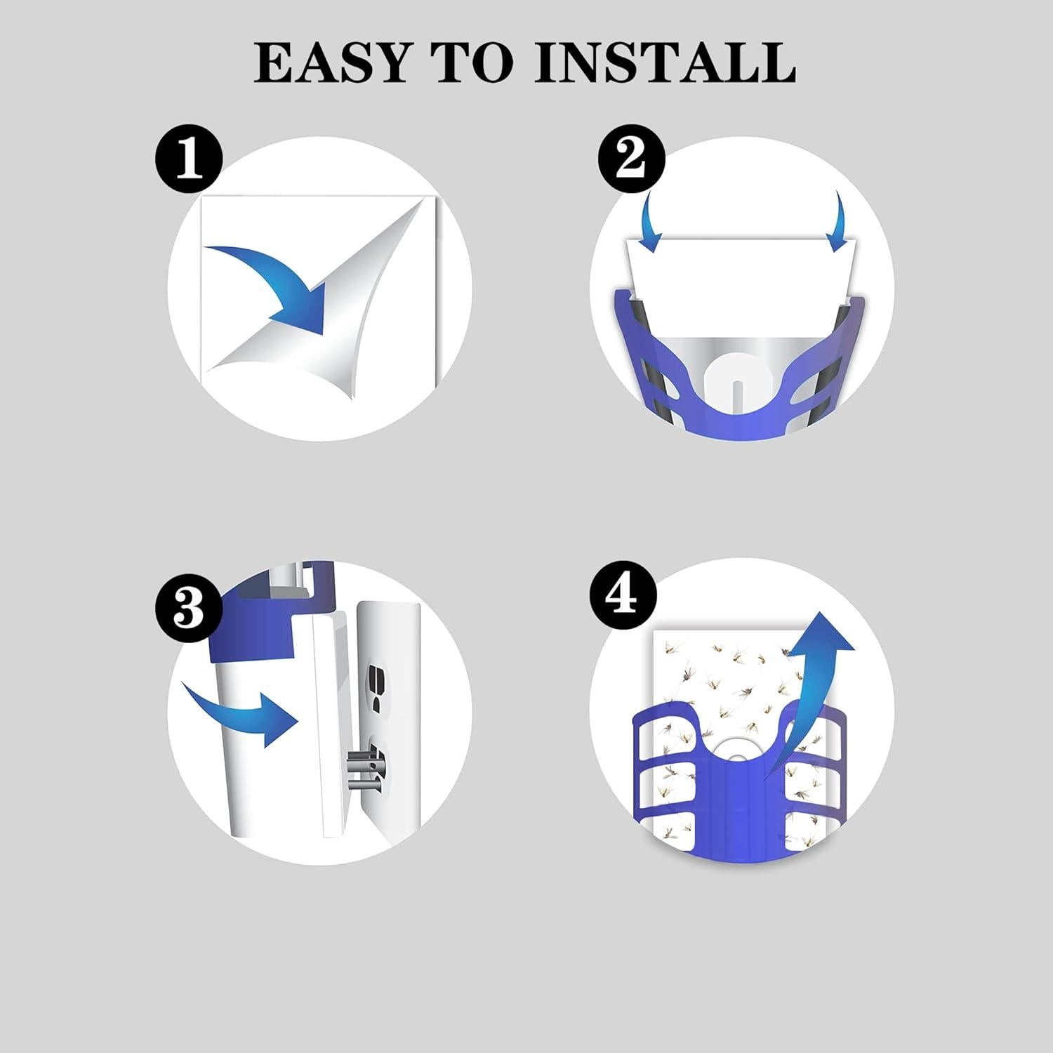 12 Tableros de Pegamento Dichroma para Trampa Dynatrap