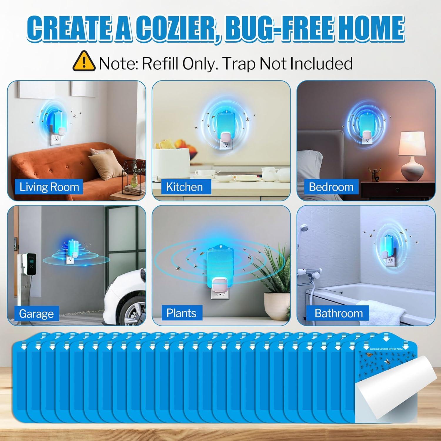 Recargas Trampa Moscas Qualirey 25 Unidades Adhesivas Azul