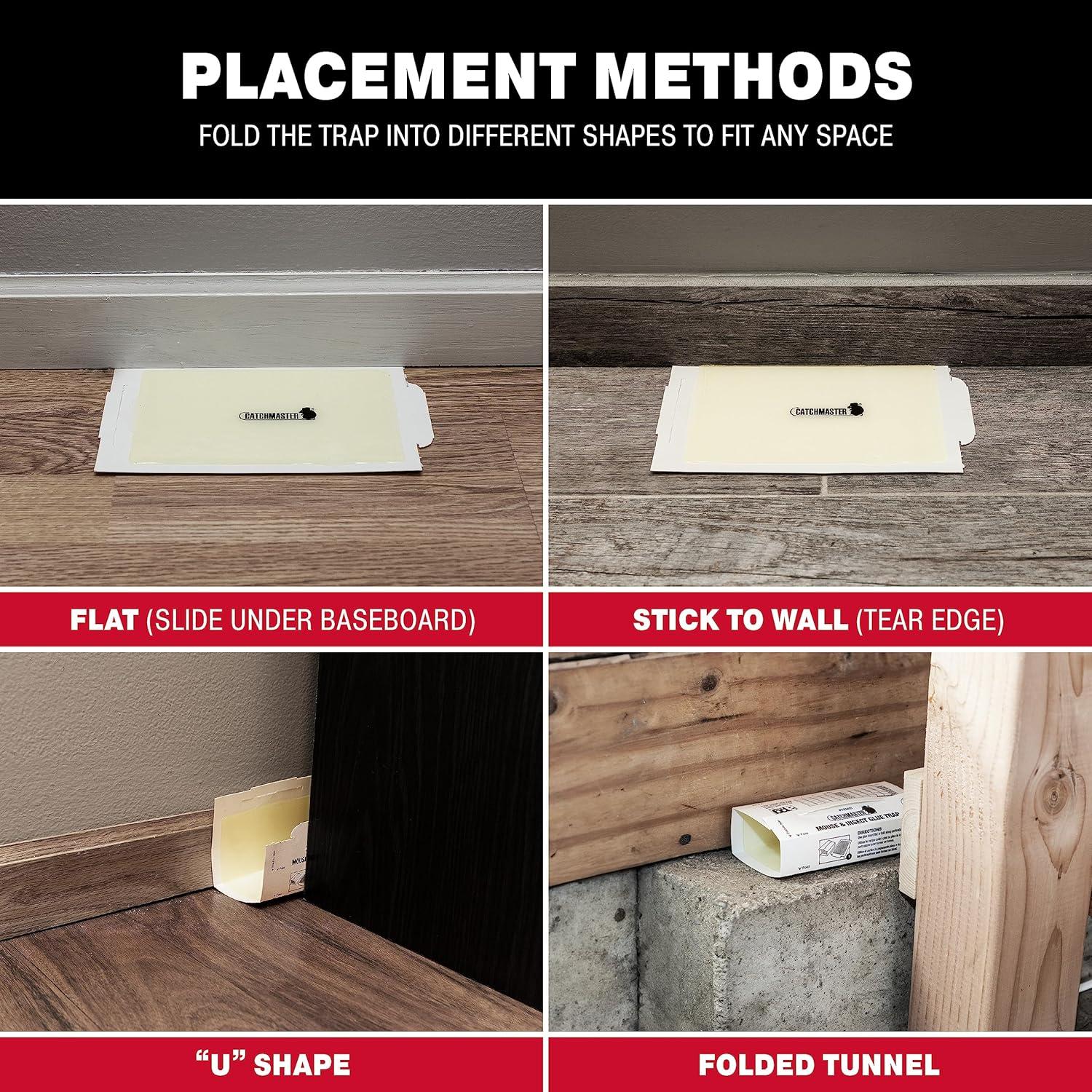 Trampas de Pegamento Catchmaster 30PK para Ratones e Insectos