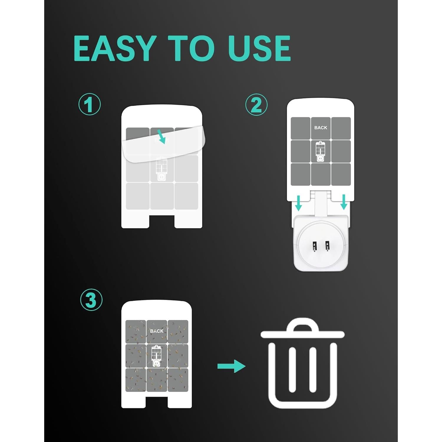 20 Tarjetas Adhesivas Repuesto Dynatrap DT3007 Trampa Insectos