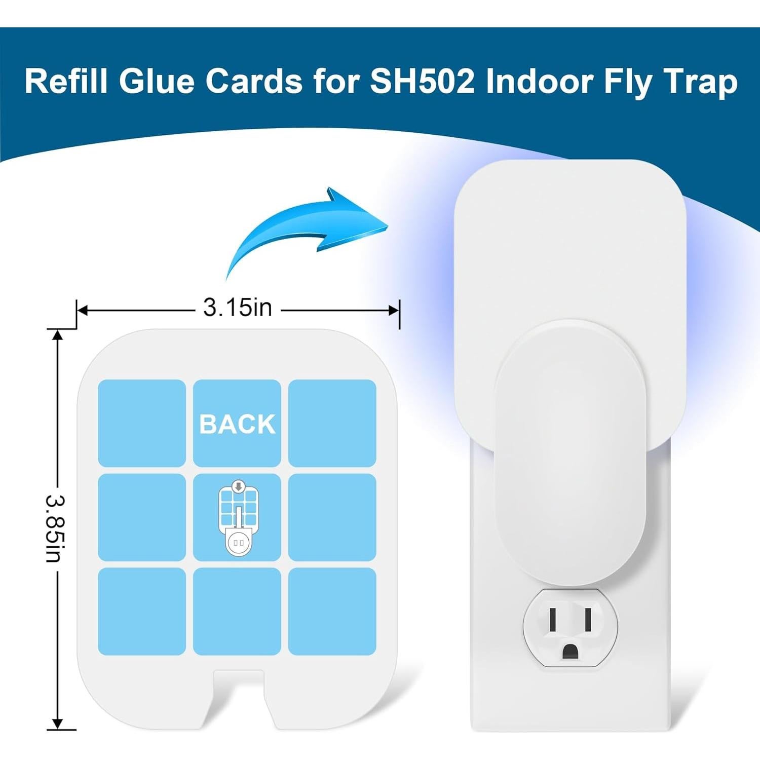 48 Recargas Adhesivas Trampas Moscas Lousye R-1
