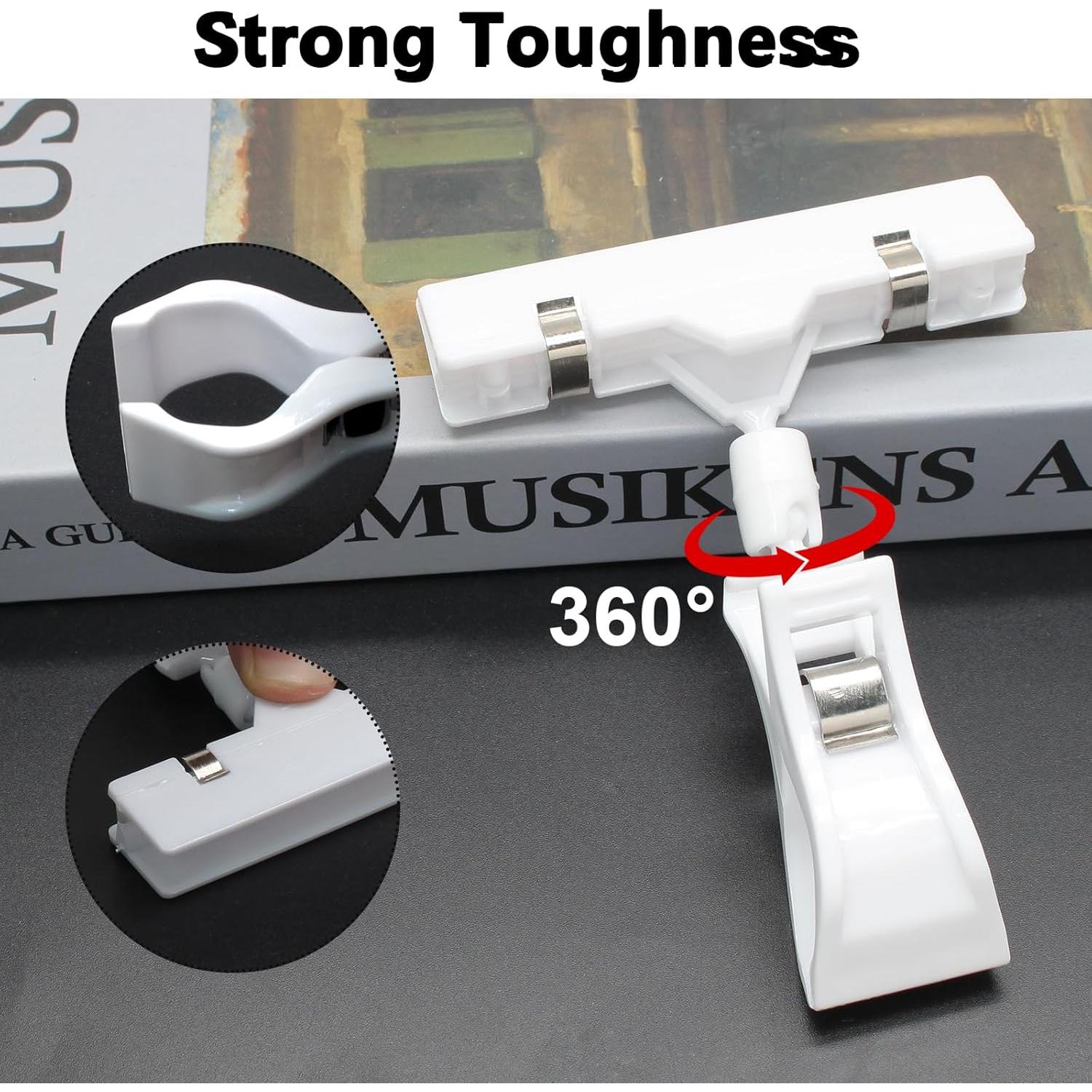 Carteles de Pizarra Biaungdo 12 Pcs con Clips Giratorios Blancos