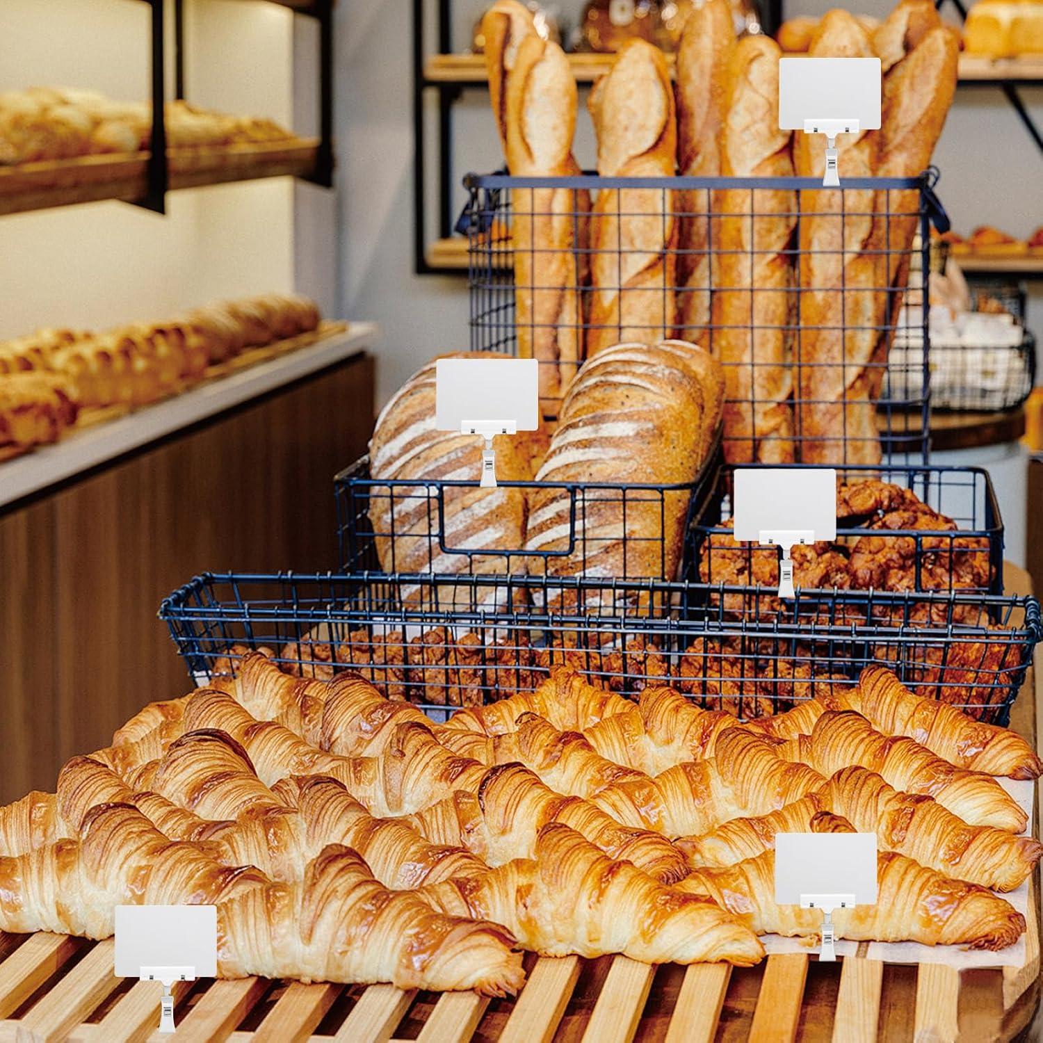 Carteles de Pizarra Biaungdo 12 Pcs con Clips Giratorios Blancos