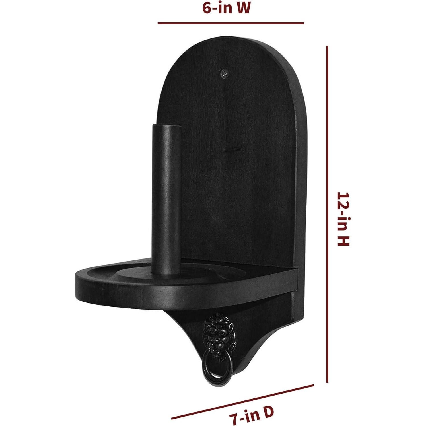 Soporte de Tiza en Cono Montado en Pared Hathaway Premier Negro