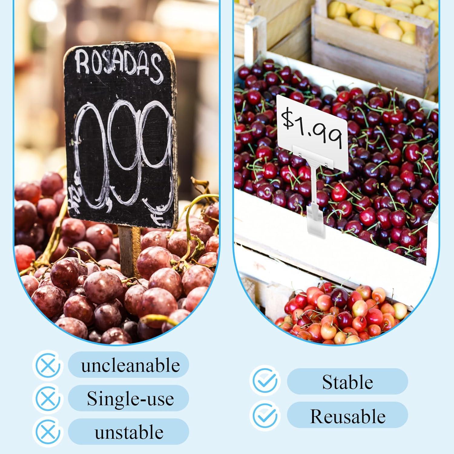 Soporte de Clip para Carteles de Pizarra DoubleFill - 30 Unidades