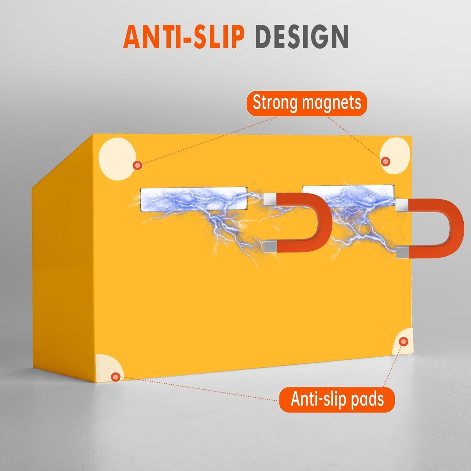 Soporte Magnético para Marcadores BEYGORM Naranja 15x8.9cm