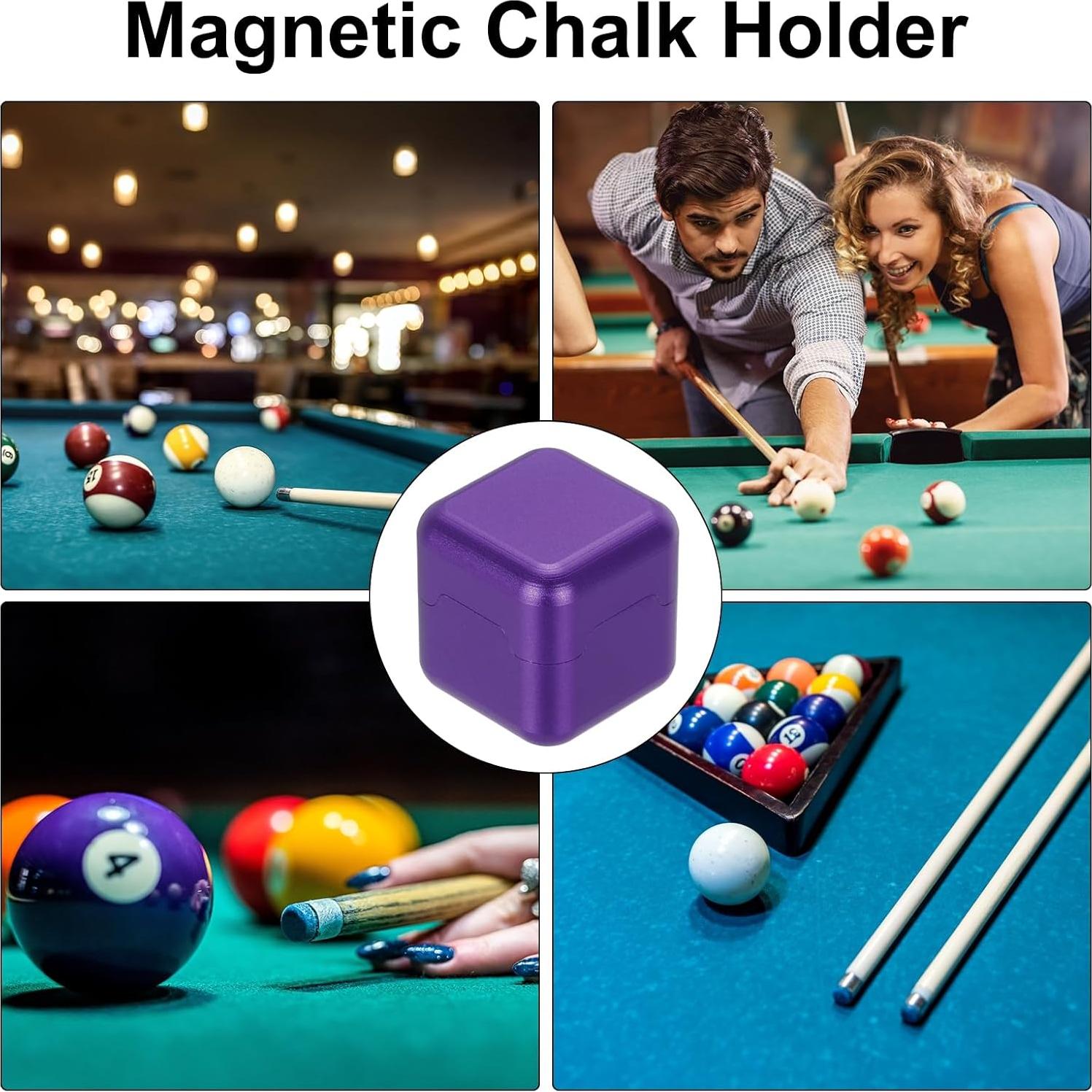 Soporte Magnético para Tiza de Billar PATIKIL Aluminio 3x3cm