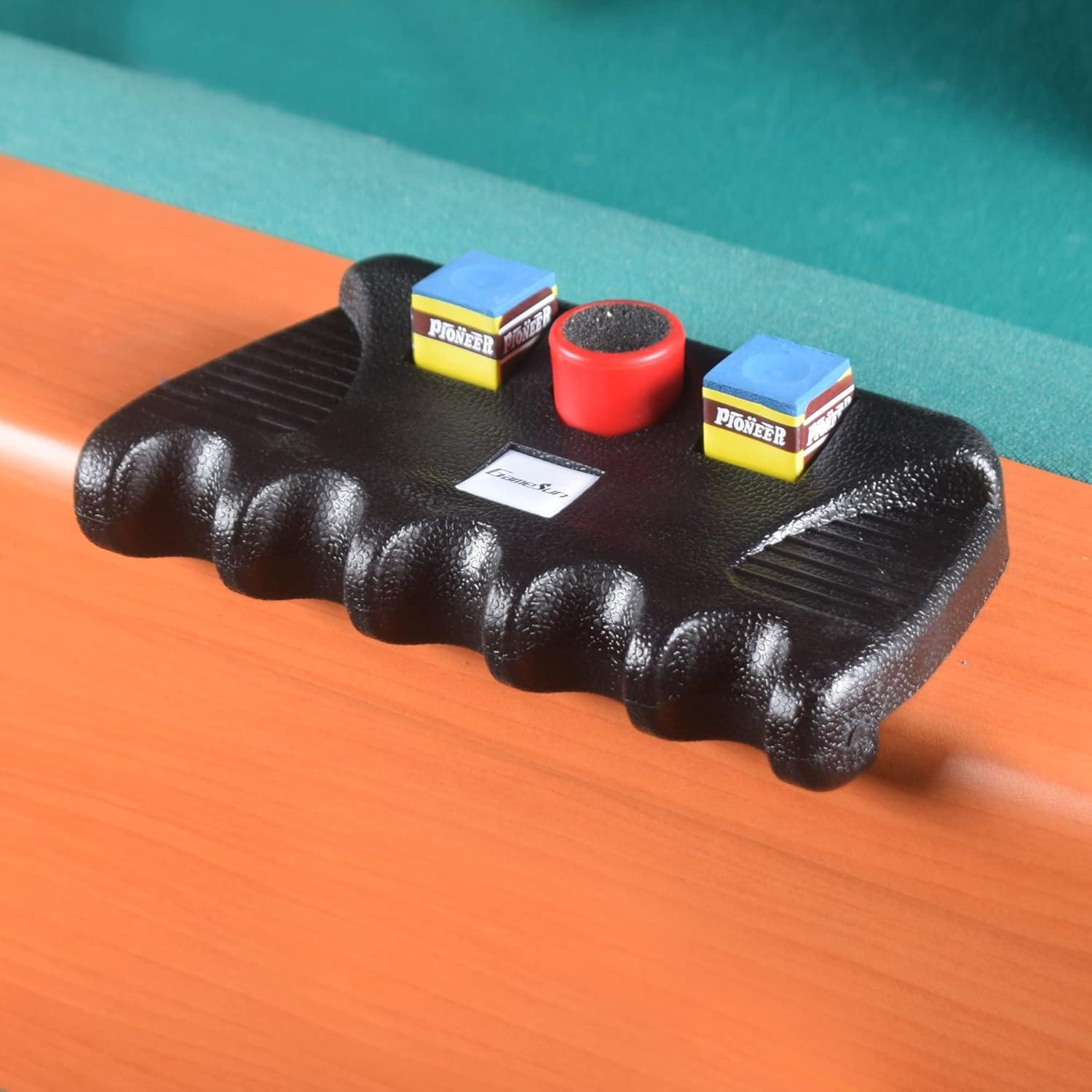 Soporte para Tacos de Billar GAMESUN con 4 Tizas - Portátil