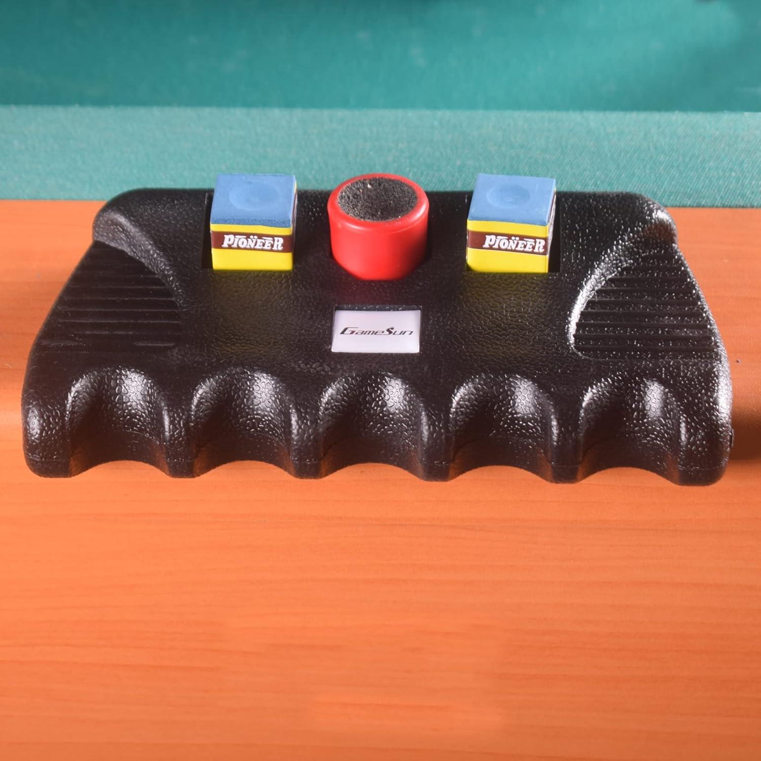 Soporte para Tacos de Billar GAMESUN con 4 Tizas - Portátil
