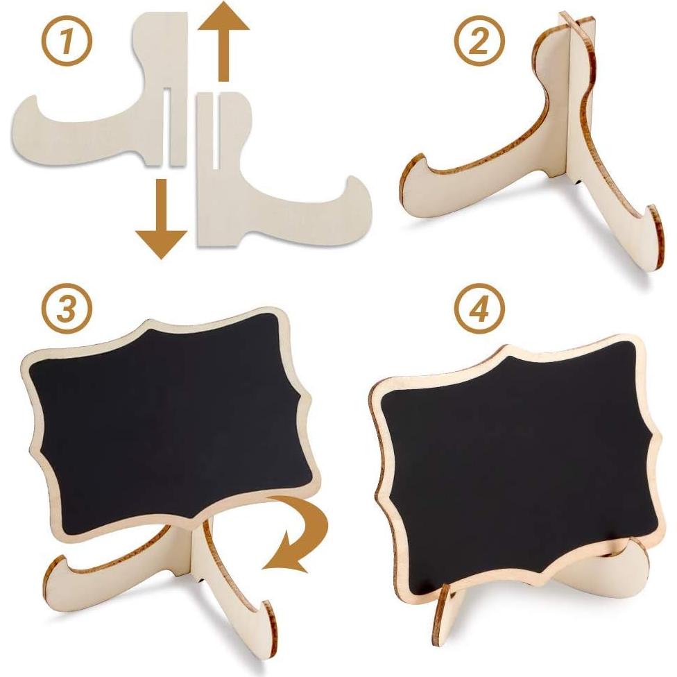 Mini Carteles de Pizarra OleOletOy - 20 Etiquetas Reutilizables