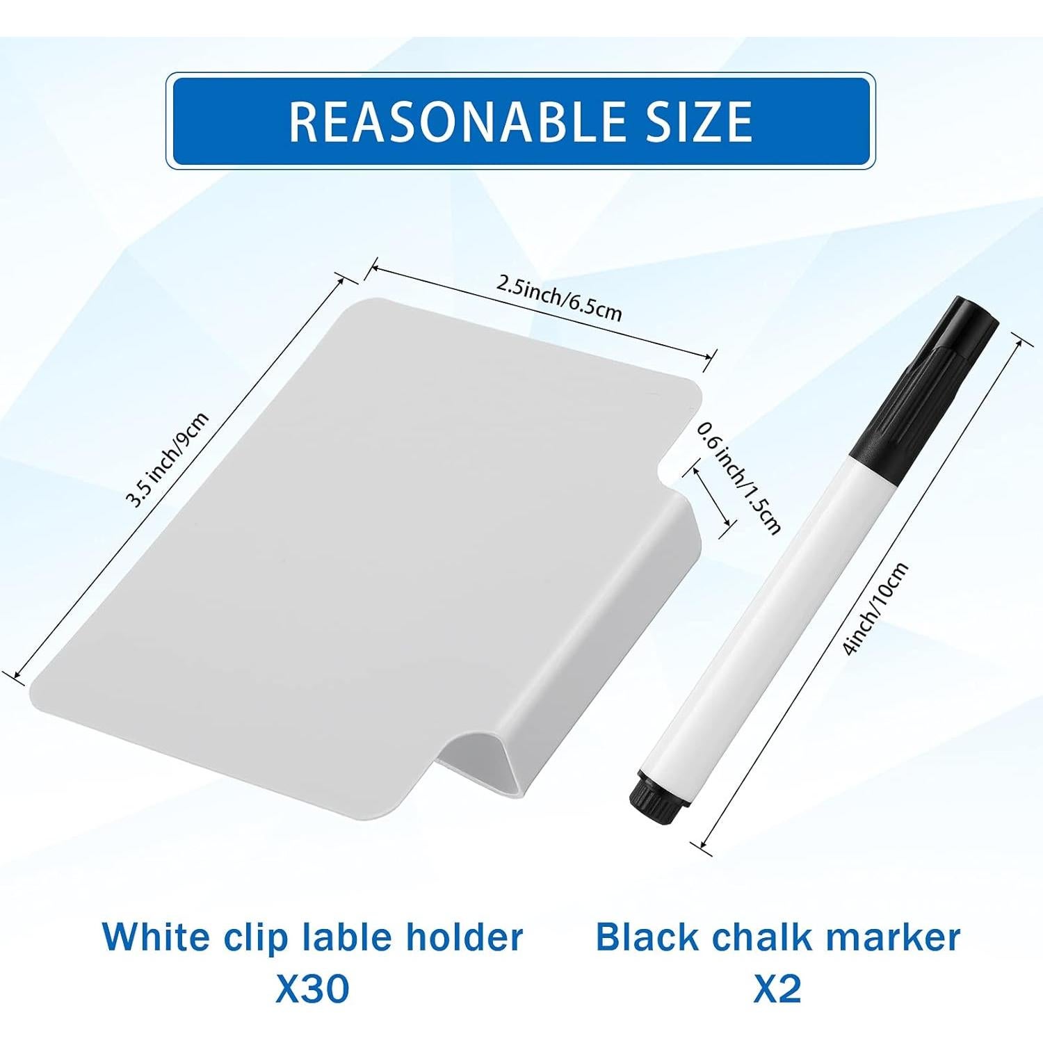 Conjunto de 32 Clips de Etiquetas Chinco con 2 Marcadores