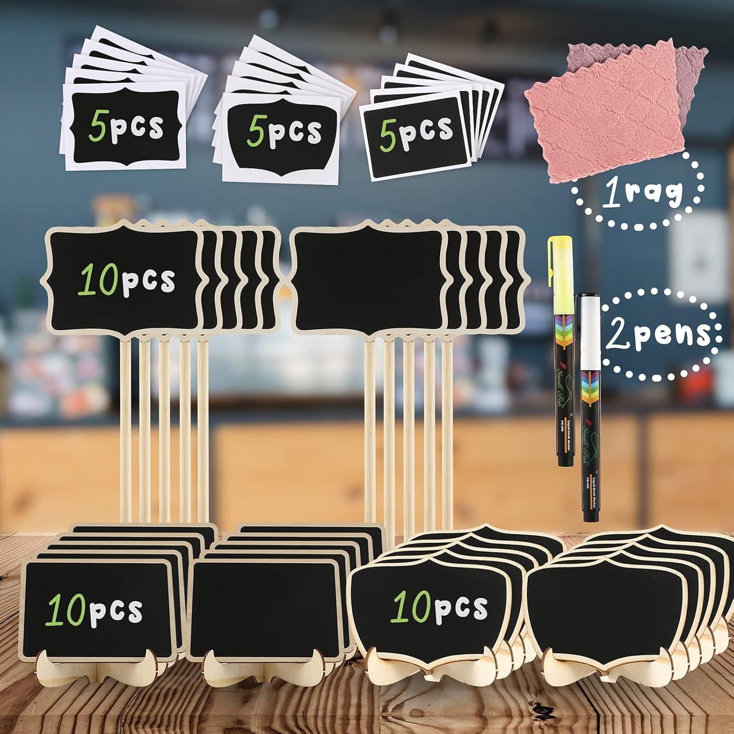 Mini Carteles de Tiza OleOletOy 30 Piezas para Buffet y Mesa