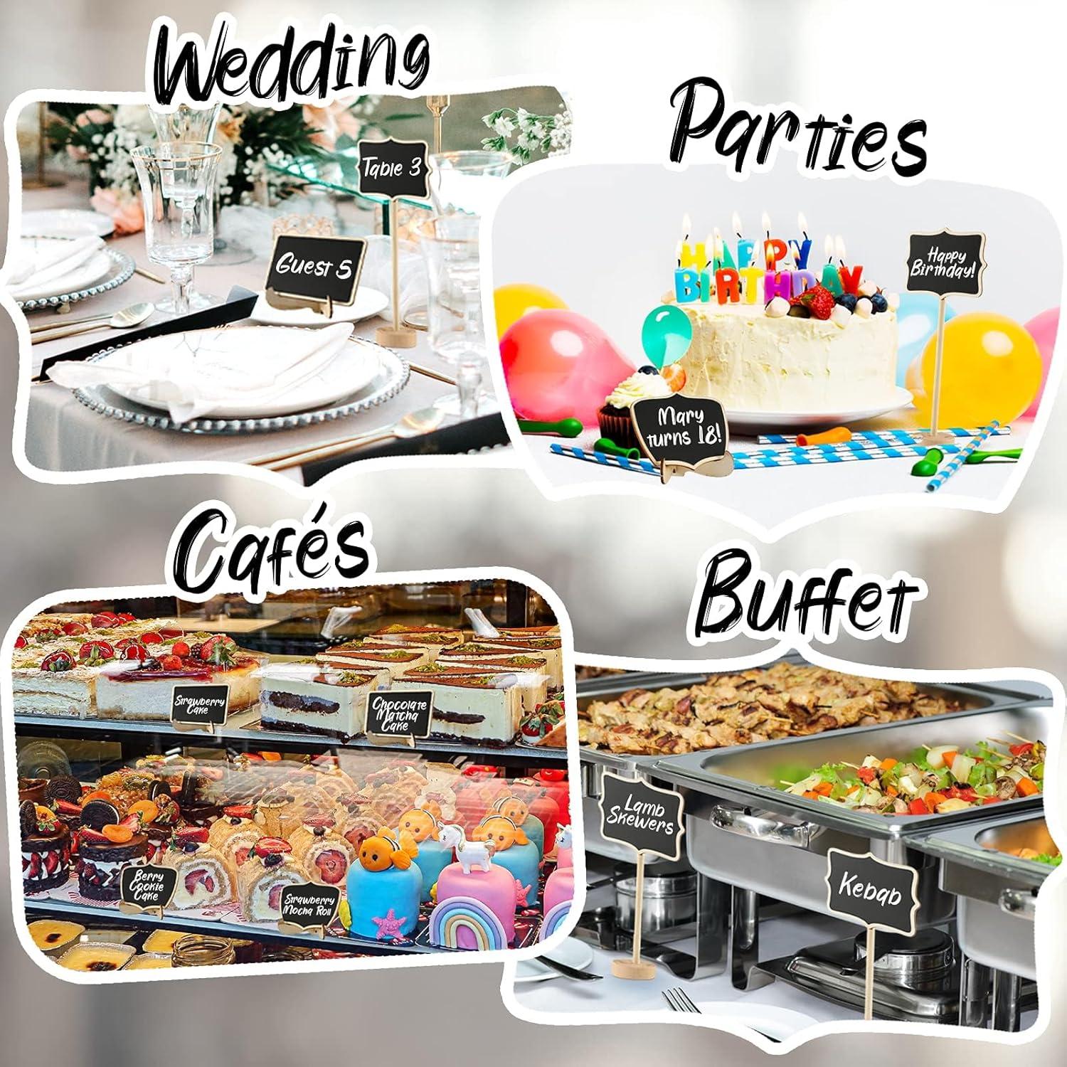 Mini Carteles de Tiza OleOletOy 30 Piezas para Buffet y Mesa